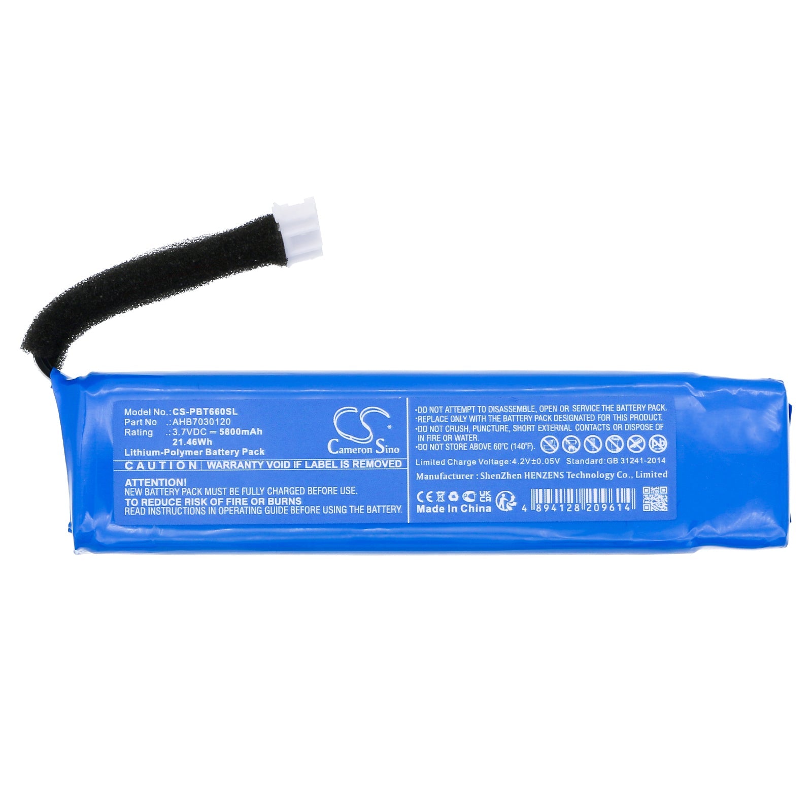 Li-Polymer, Speaker Battery fits Philips Bt6600, Bt6600b, 3.7V, 5800mAh Speaker Cameron Sino Technology Limited