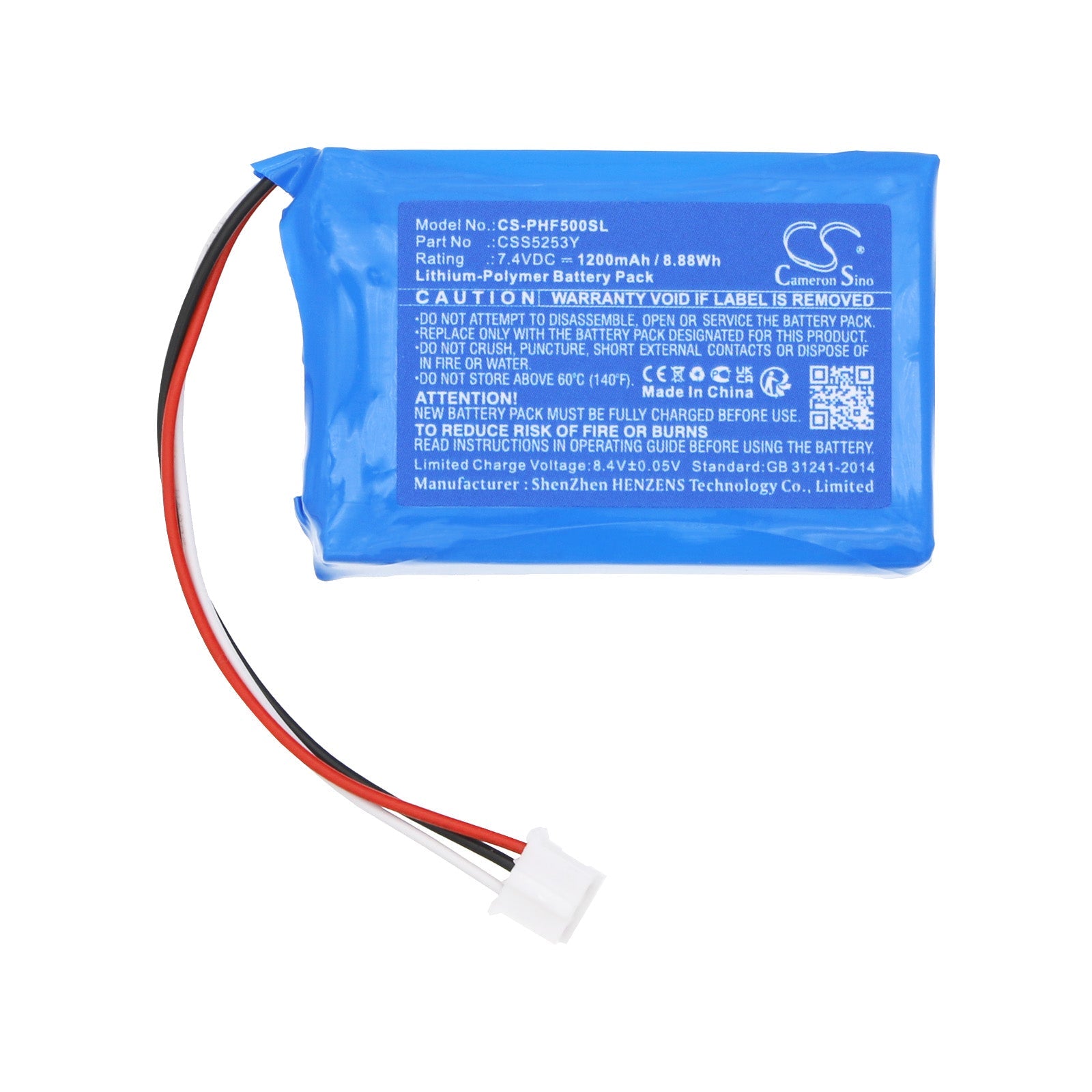 Li-Polymer, Speaker Battery fits Philips Fidelio E5, Fidelio F5, 7.4V, 1200mAh Speaker Cameron Sino Technology Limited