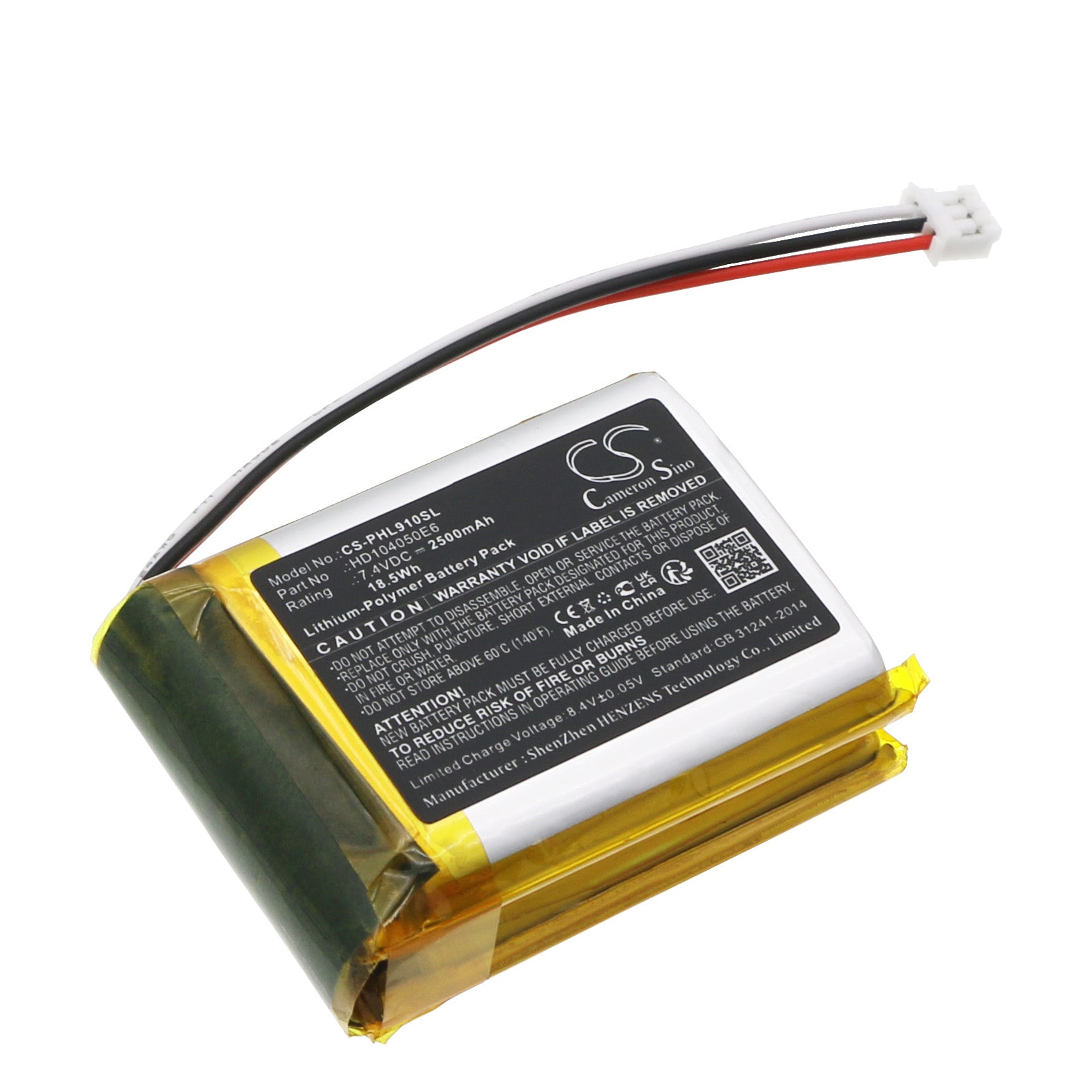 Li-Polymer, Speaker Battery fits Philips Fidelio E6, Fidelio Htl9100, 7.4V, 2500mAh Speaker Cameron Sino Technology Limited