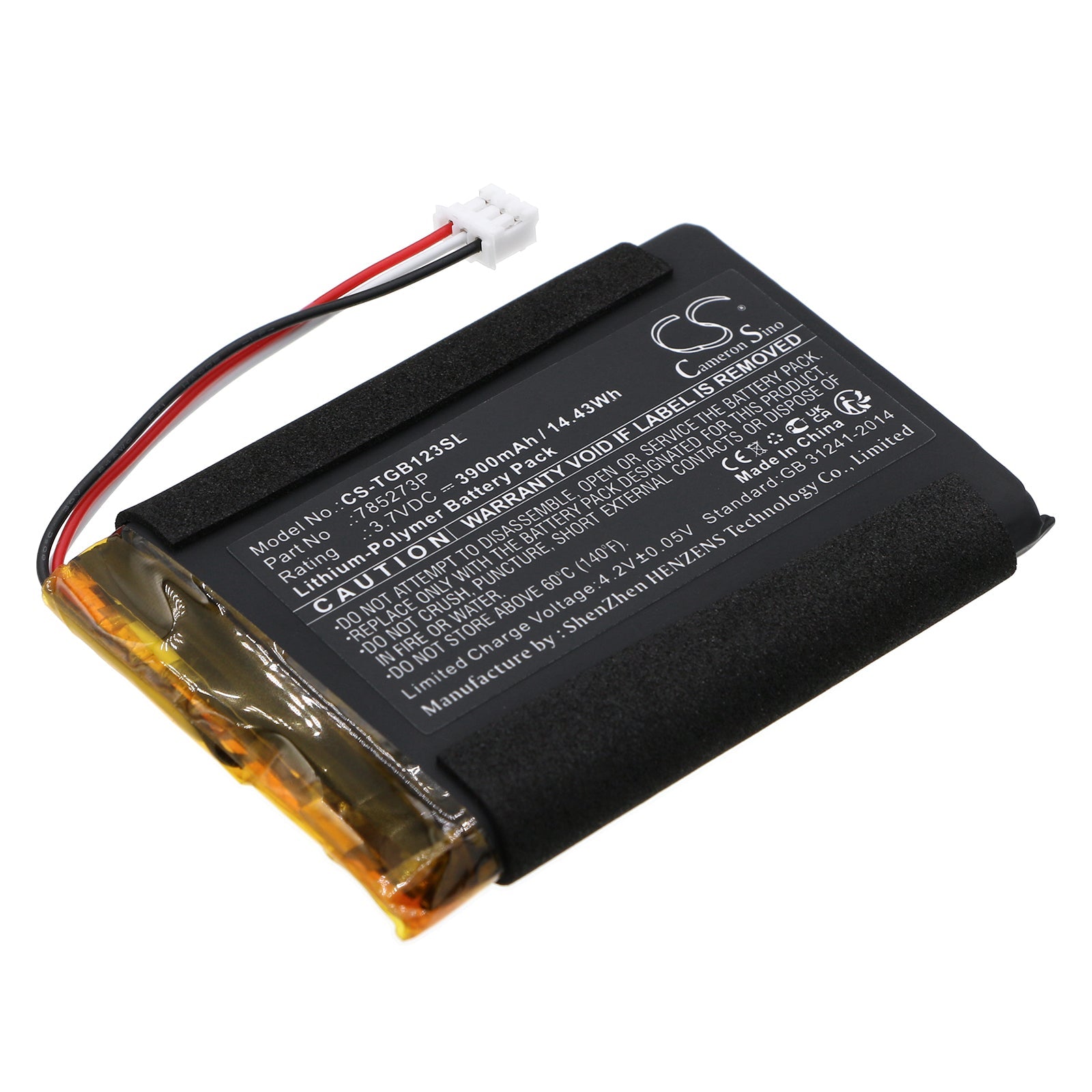 Li-Polymer, Speaker Battery fits Tigermedia 1233, Tigerbox Touch, 3.7V, 3900mAh Speaker Cameron Sino Technology Limited