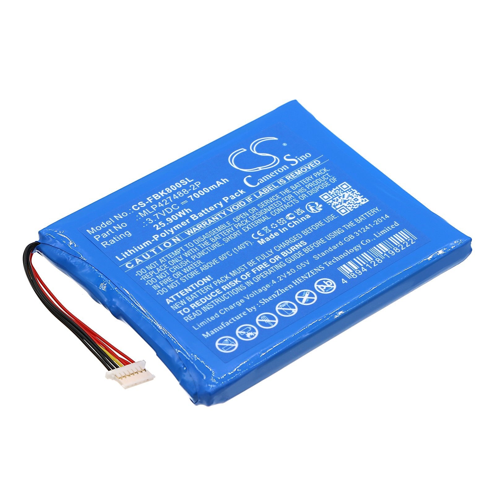Li-Polymer, Tablet Battery fits Fieldbook K80, K80 G2, 3.7V, 7000mAh Tablet Cameron Sino Technology Limited