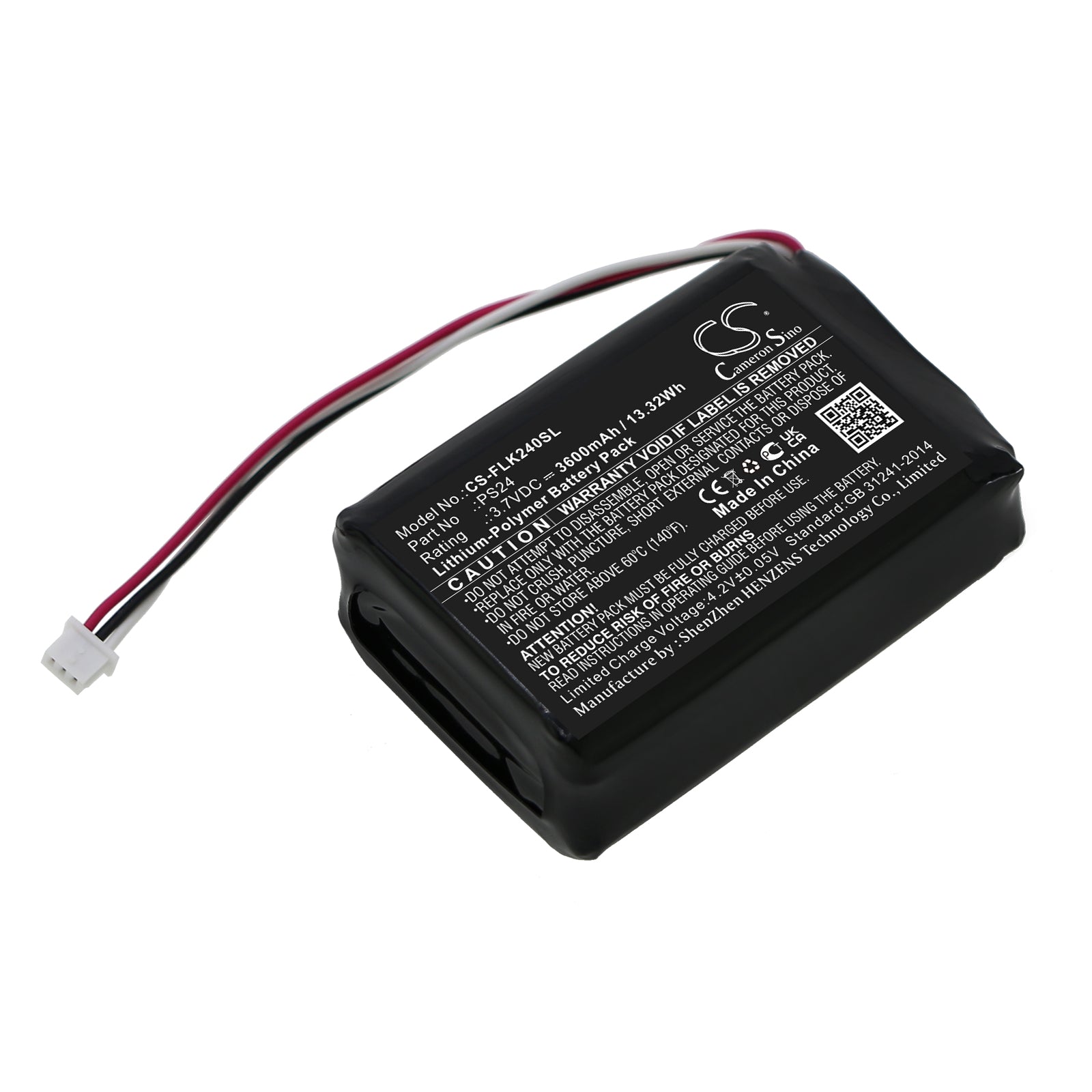 Li-Polymer, Thermal Camera Battery fits Flir Scout 240, 3.7V, 3600mAh Thermal Camera Cameron Sino Technology Limited