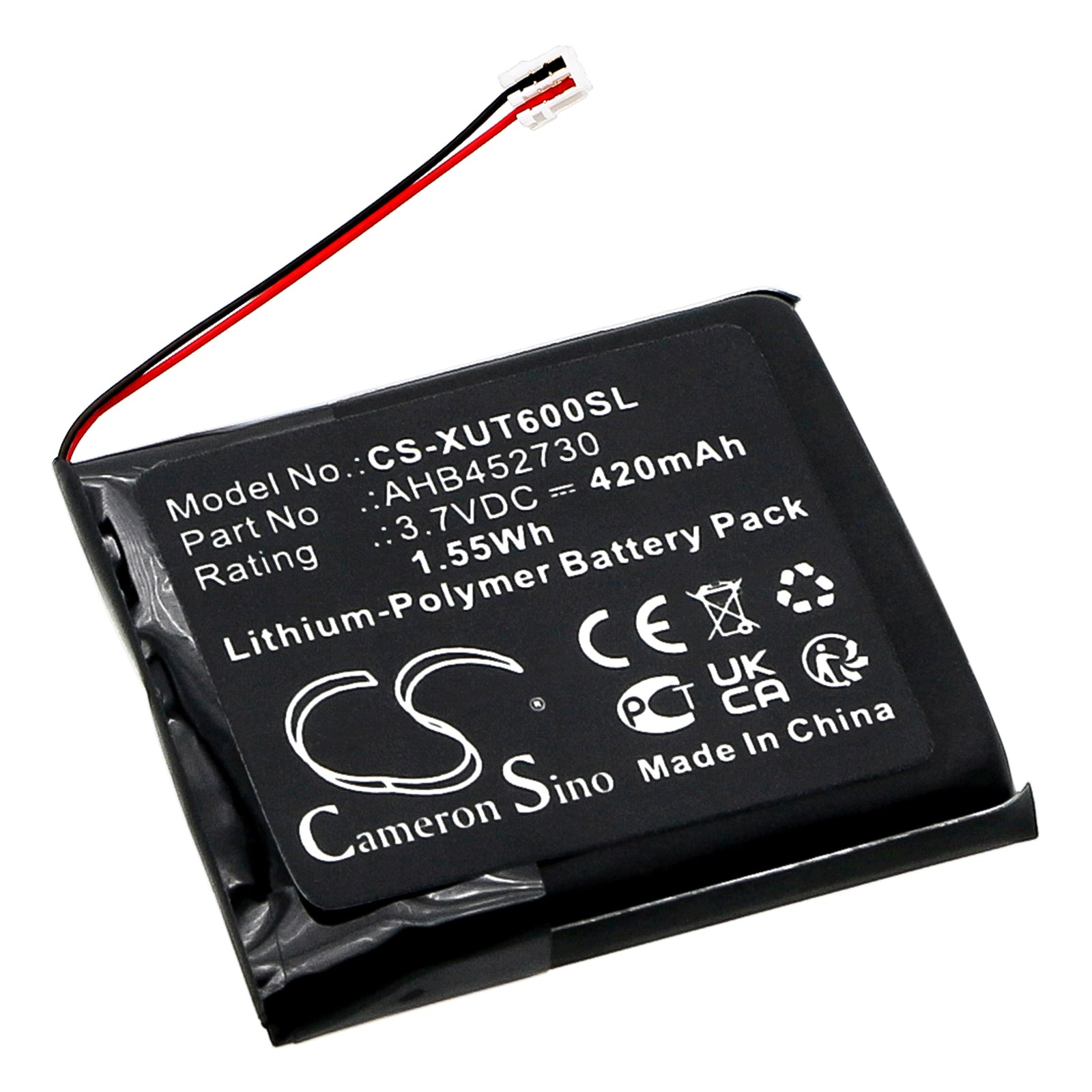 Li-Polymer, Transmitters & Receiver Battery fits Xvive U6 Wireless Microphone Transmi, 3.7V, 420mAh Transmitters & Receiver Cameron Sino Technology Limited