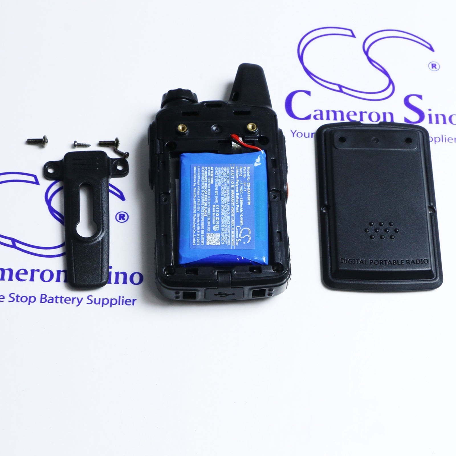 Li-Polymer, Two-Way Radio Battery fits Baofeng Bf-t1, Bf-t1 Uhf, 3.7V, 1200mAh Two-Way Radio Cameron Sino Technology Limited