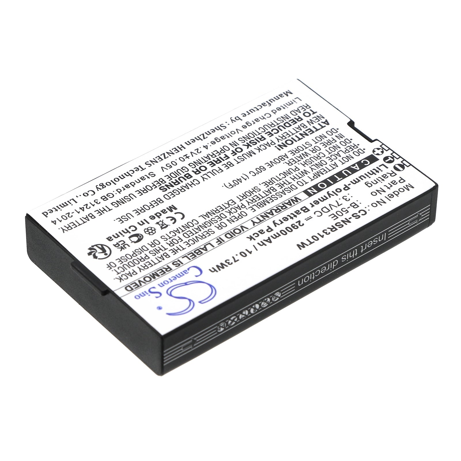 Li-Polymer, Two-Way Radio Battery fits Inrico T310, 3.7V, 2900mAh Two-Way Radio Cameron Sino Technology Limited