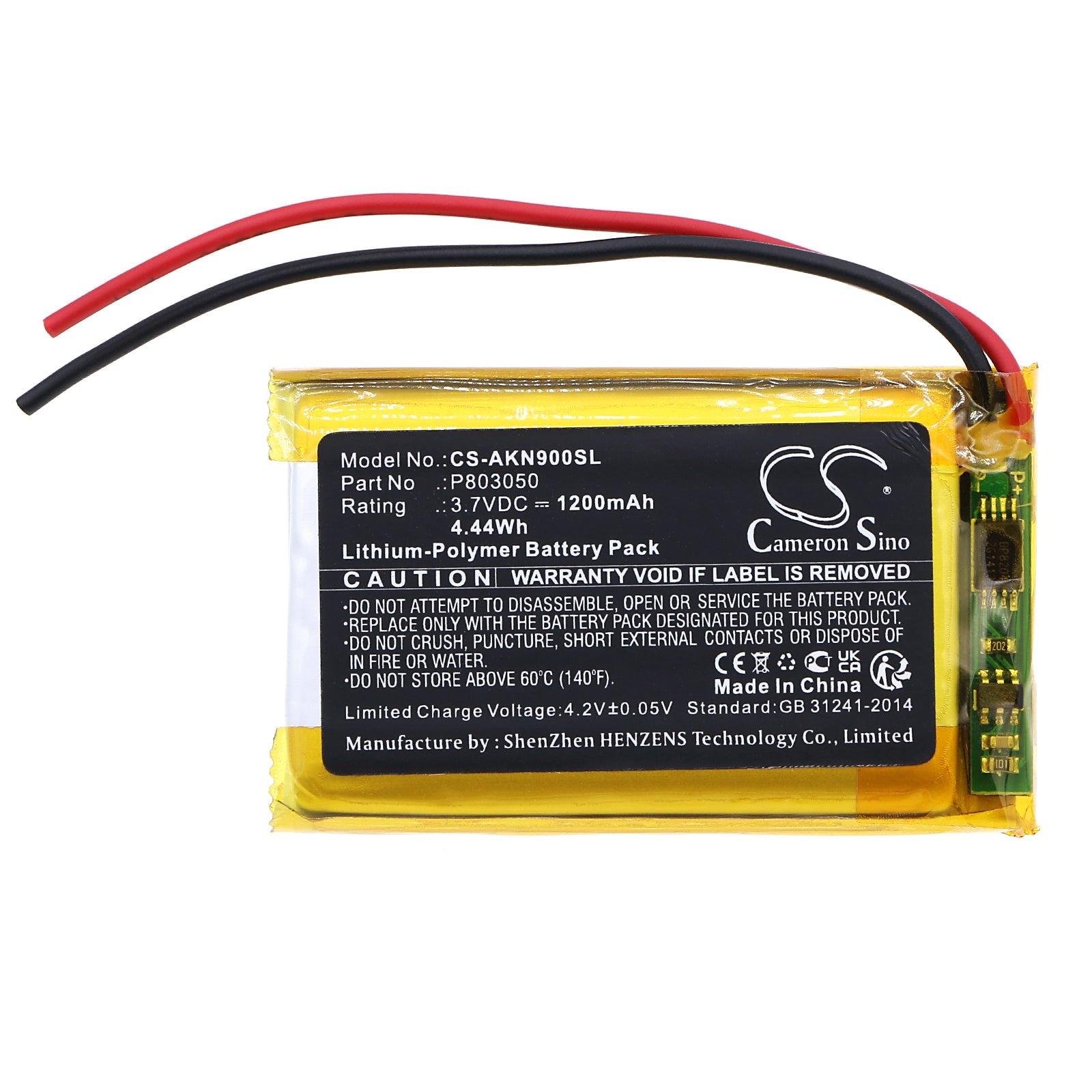 Li-Polymer, Wireless Headset Battery fits Akg N90q, 3.7V, 1200mAh Wireless Headset Cameron Sino Technology Limited