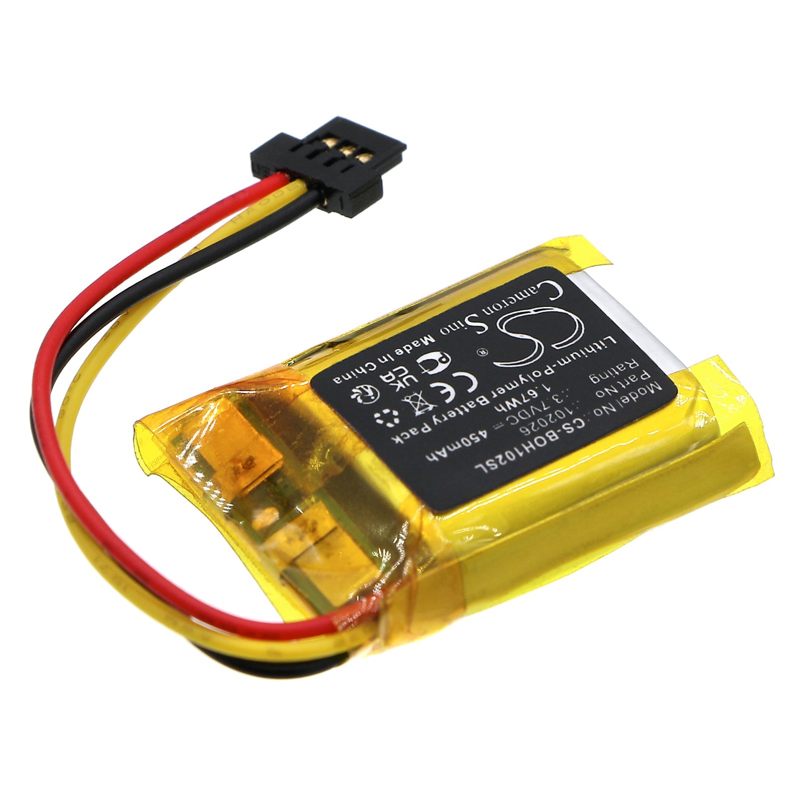 Li-Polymer, Wireless Headset Battery fits Bang & Olufsen Beoplay Eq Charging Case, 3.7V, 450mAh Wireless Headset Cameron Sino Technology Limited