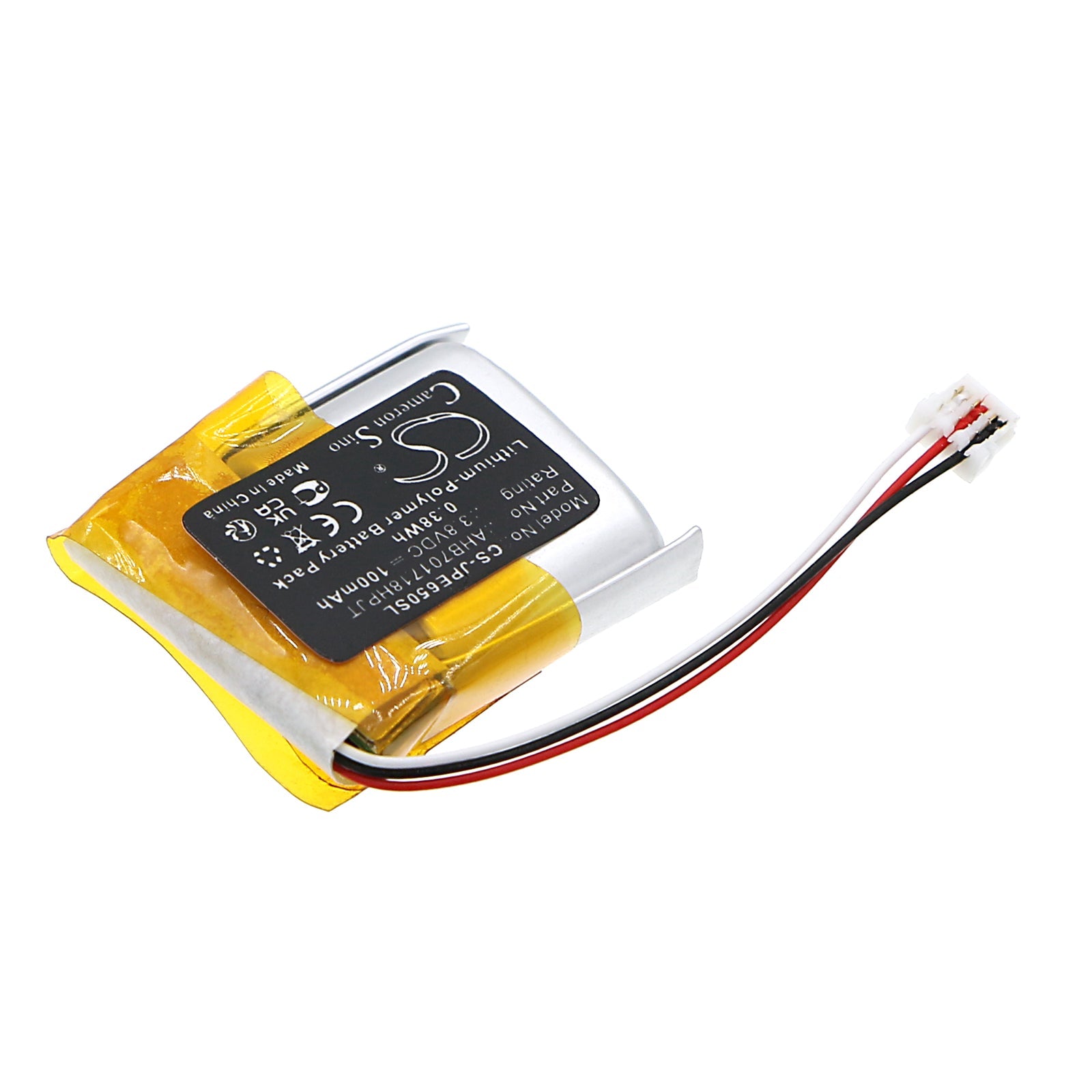 Li-Polymer, Wireless Headset Battery fits Jabra Engage 65, Engage 65 Convertible, 3.8V, 100mAh Wireless Headset Cameron Sino Technology Limited