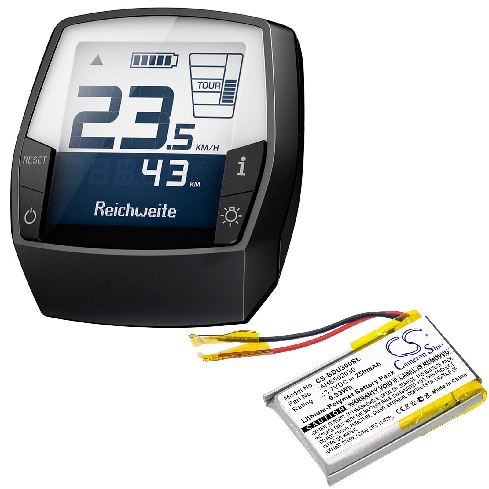 Li-Polymer, Wireless Headset Battery fits Teufel Airy, Bosch Bdu3xx, 3.7V, 250mAh Wireless Headset Cameron Sino Technology Limited