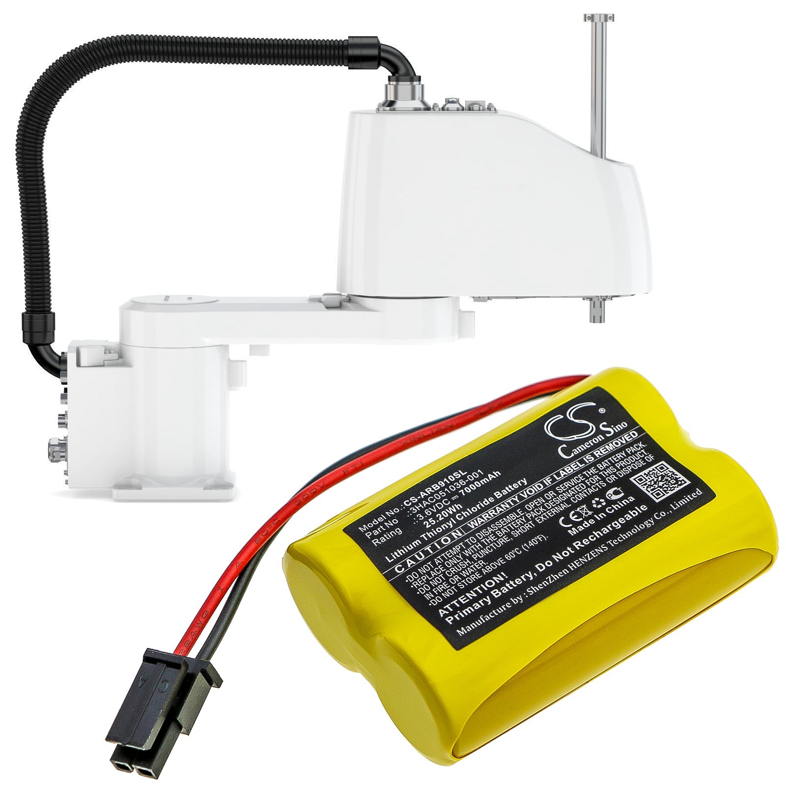Li-SOCl2 Battery fits Abb, 1s2 Pls17500, Irb 1200, Irb 910sc 3.6V, 7000mAh PLC Cameron Sino Technology Limited