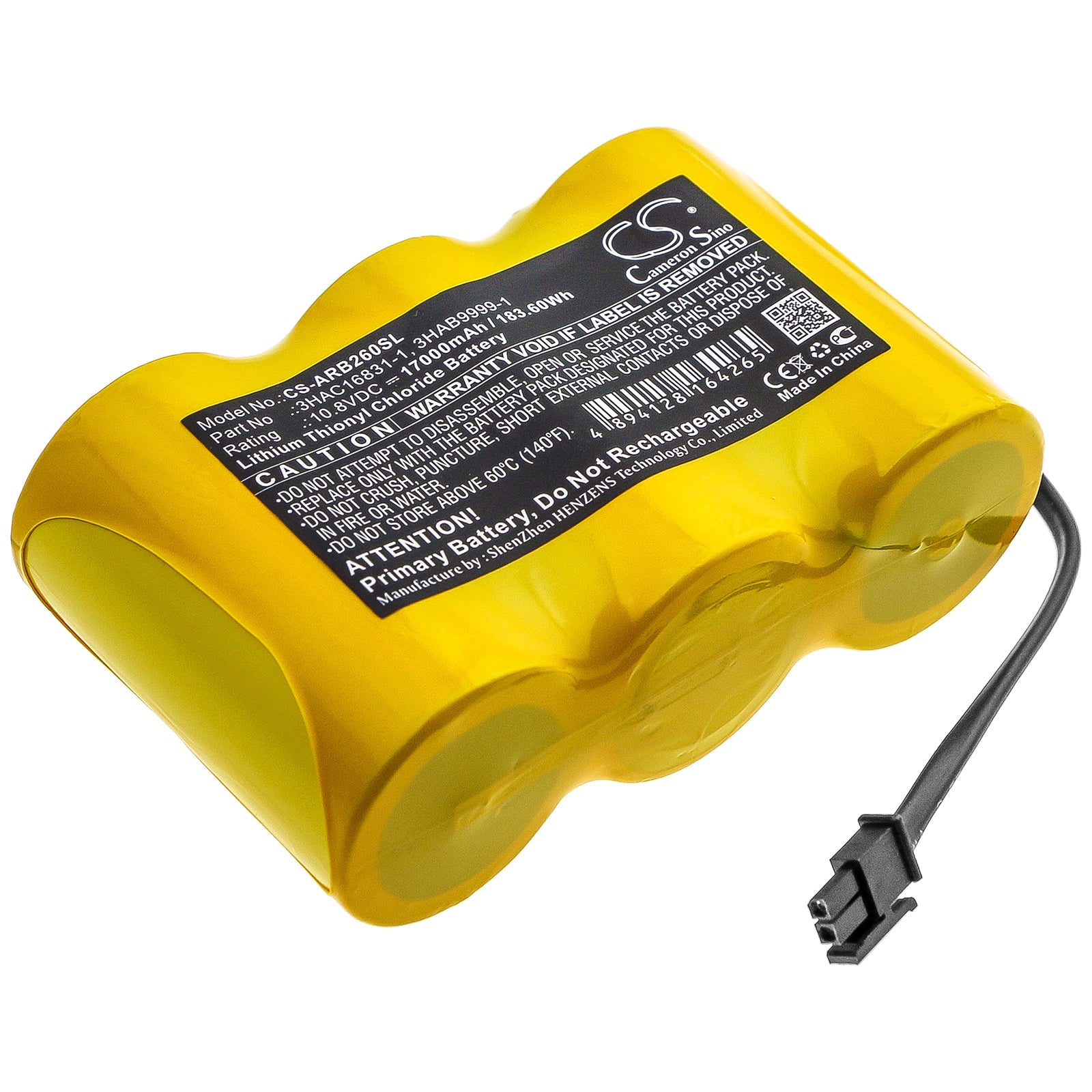 Li-SOCl2 Battery fits Abb, Irb 140 M2000, Irb 140 M2000a 10.8V, 17000mAh PLC Cameron Sino Technology Limited