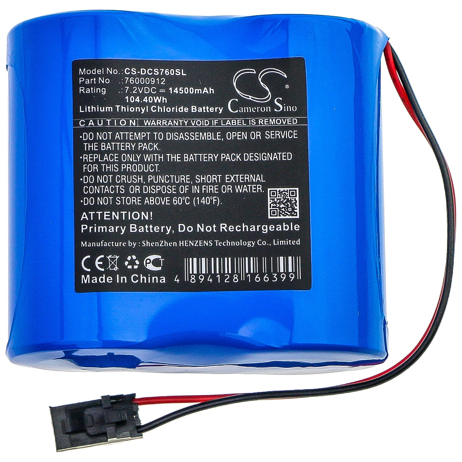 Li-SOCl2 Battery fits Digi, Connect Sensor+ 7.2V, 14500mAh Equipment & Survey & Test Cameron Sino Technology Limited
