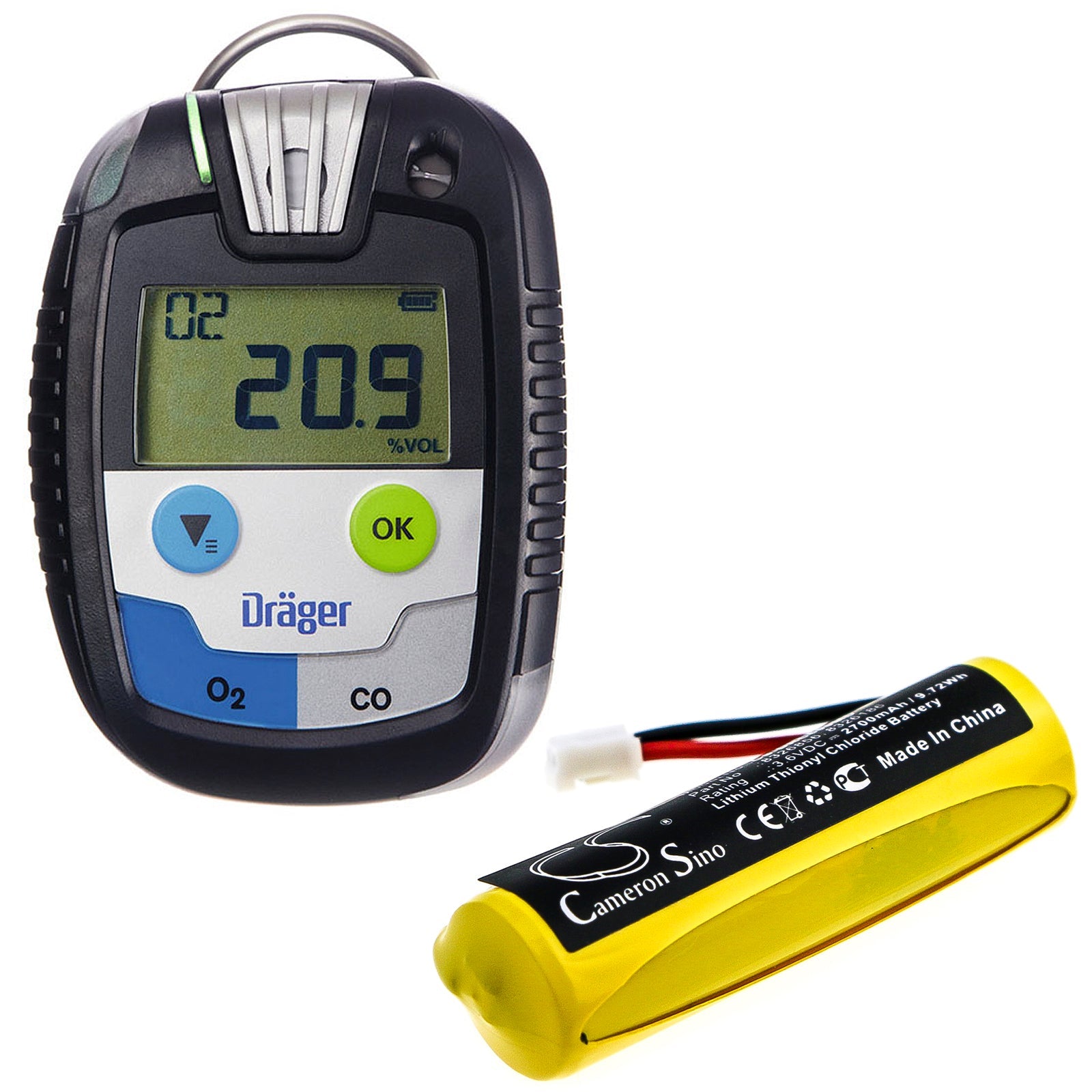 Li-SOCl2 Battery fits Drager, Pac 6000, Pac 6500, Pac 8000 3.6V, 2700mAh Equipment & Survey & Test Cameron Sino Technology Limited