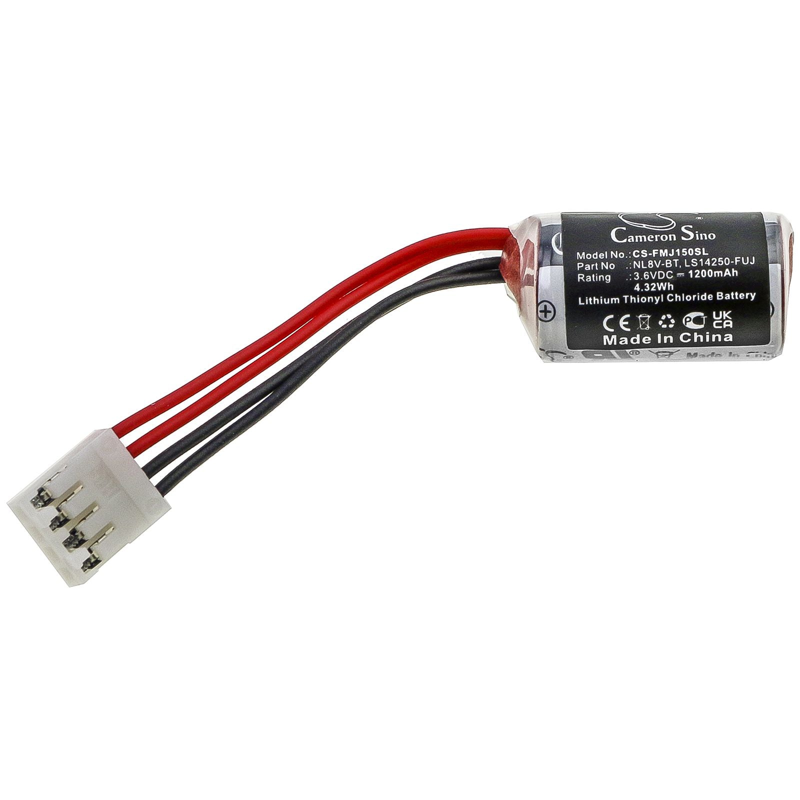 Li-SOCl2 Battery fits Fuji Electric, Micrex-f140s, Micrex-f150s, Micrex-f55 3.6V, 1200mAh PLC Cameron Sino Technology Limited