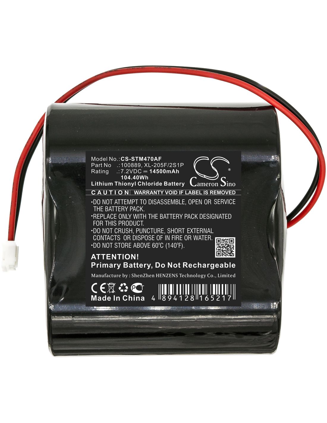 Li-SOCl2 Battery fits Seametrics, Ag2000 Flowmeter, Imag4700 Flowmeter 7.2V, 14500mAh Automatic Flusher Cameron Sino Technology Limited