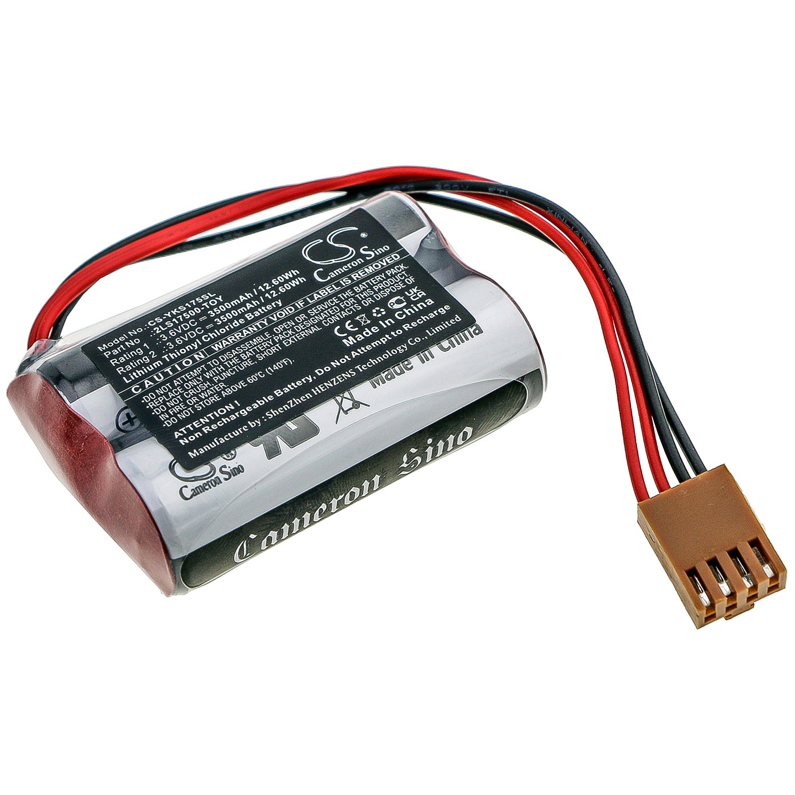 Li-SOCl2 Battery fits Yaskawa, 2ls17500-toy, K-24 Er17/50, 3.6v+3.6v 3.6V, 3500mAh PLC Cameron Sino Technology Limited