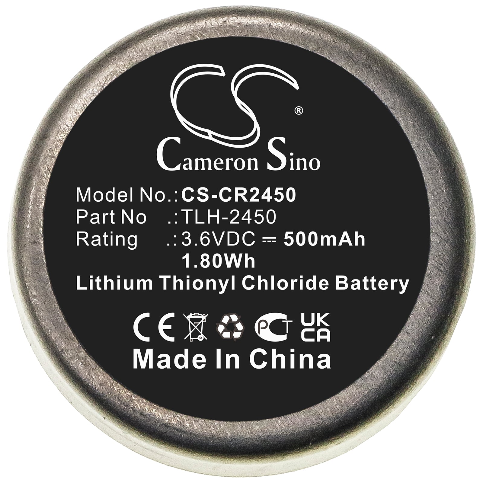 Li-SOCl2, Equipment, Survey, Test Battery fits Testo 184-t4, 3.6V, 500mAh Equipment, Survey, Test Cameron Sino Technology Limited