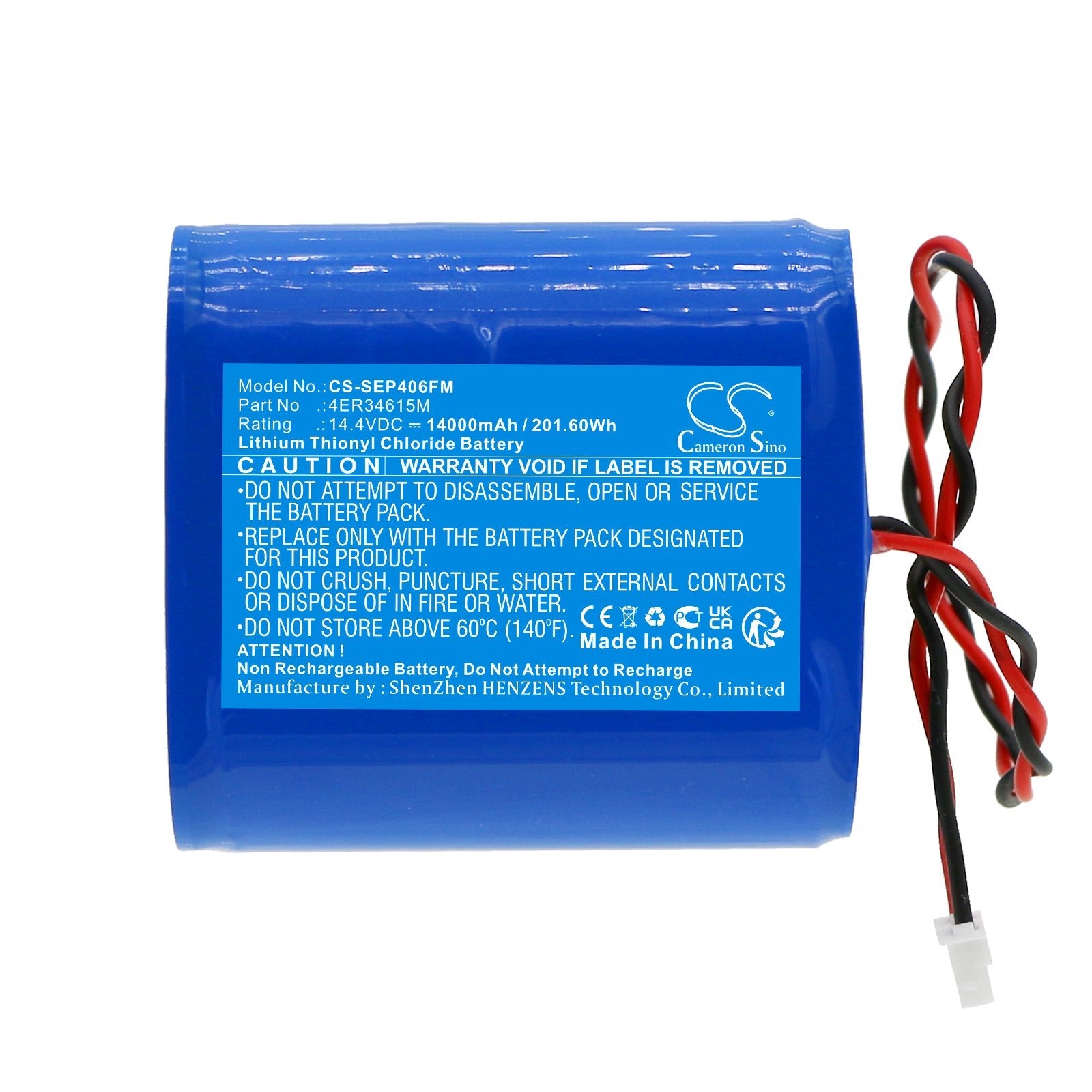 Li-SOCl2, Marine Safety & Flotation Devices Battery fits Saracom Eb-10, Sep-406, 14.4V, 14000mAh Marine Safety & Flotation Devices Cameron Sino Technology Limited