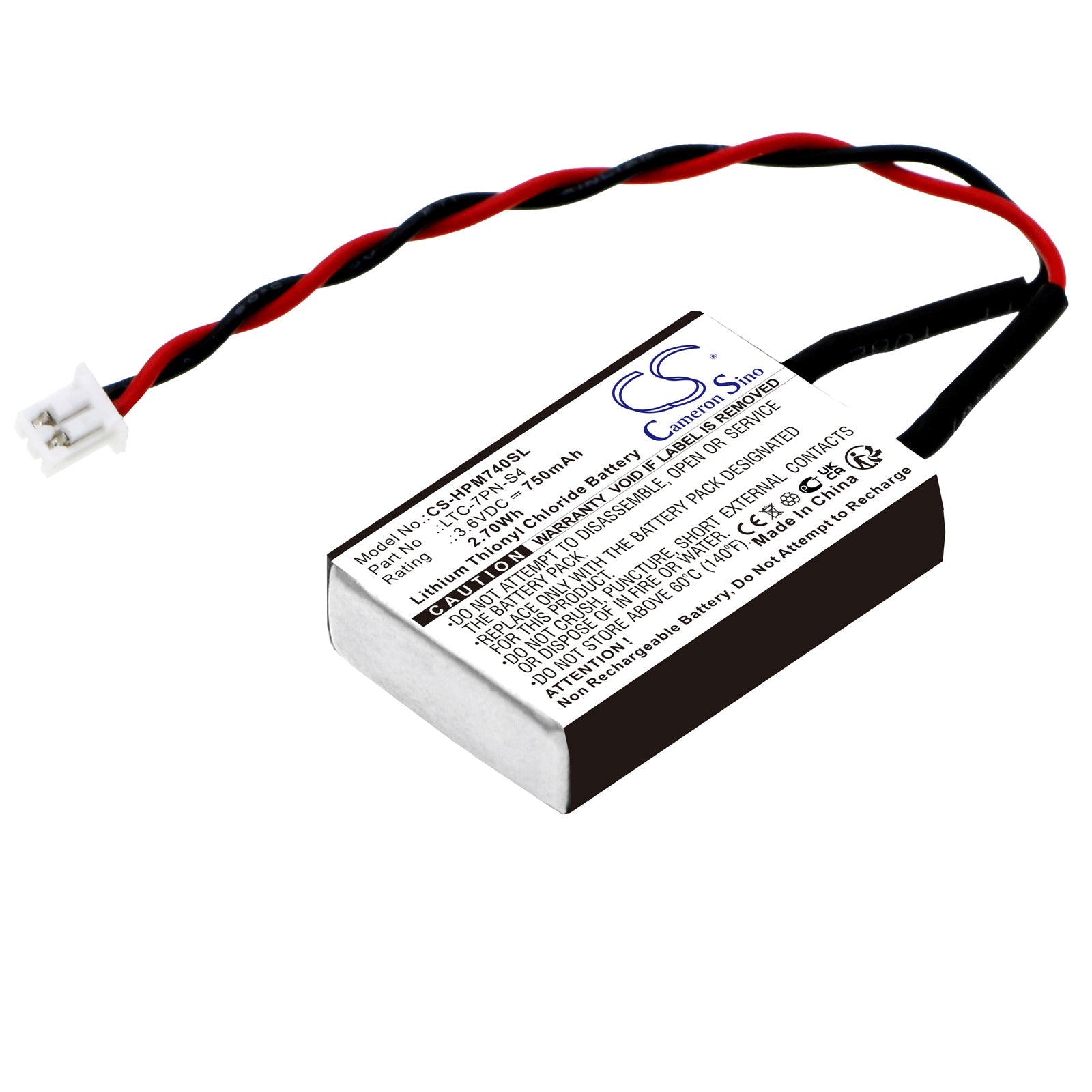 Li-SOCl2, PLC Battery fits Heidelberg Printer Memory, 3.6V, 750mAh PLC Cameron Sino Technology Limited