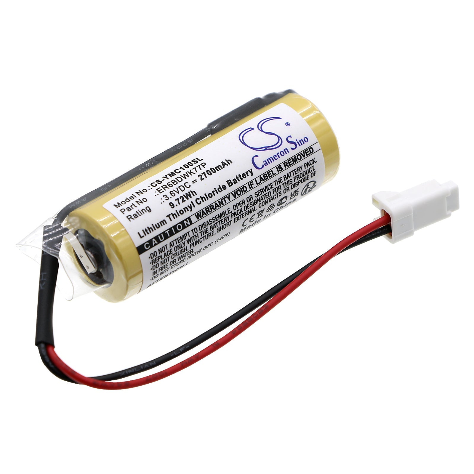 Li-SOCl2, PLC Battery fits Yaskawa Yrc1000, 3.6V, 2700mAh PLC Cameron Sino Technology Limited