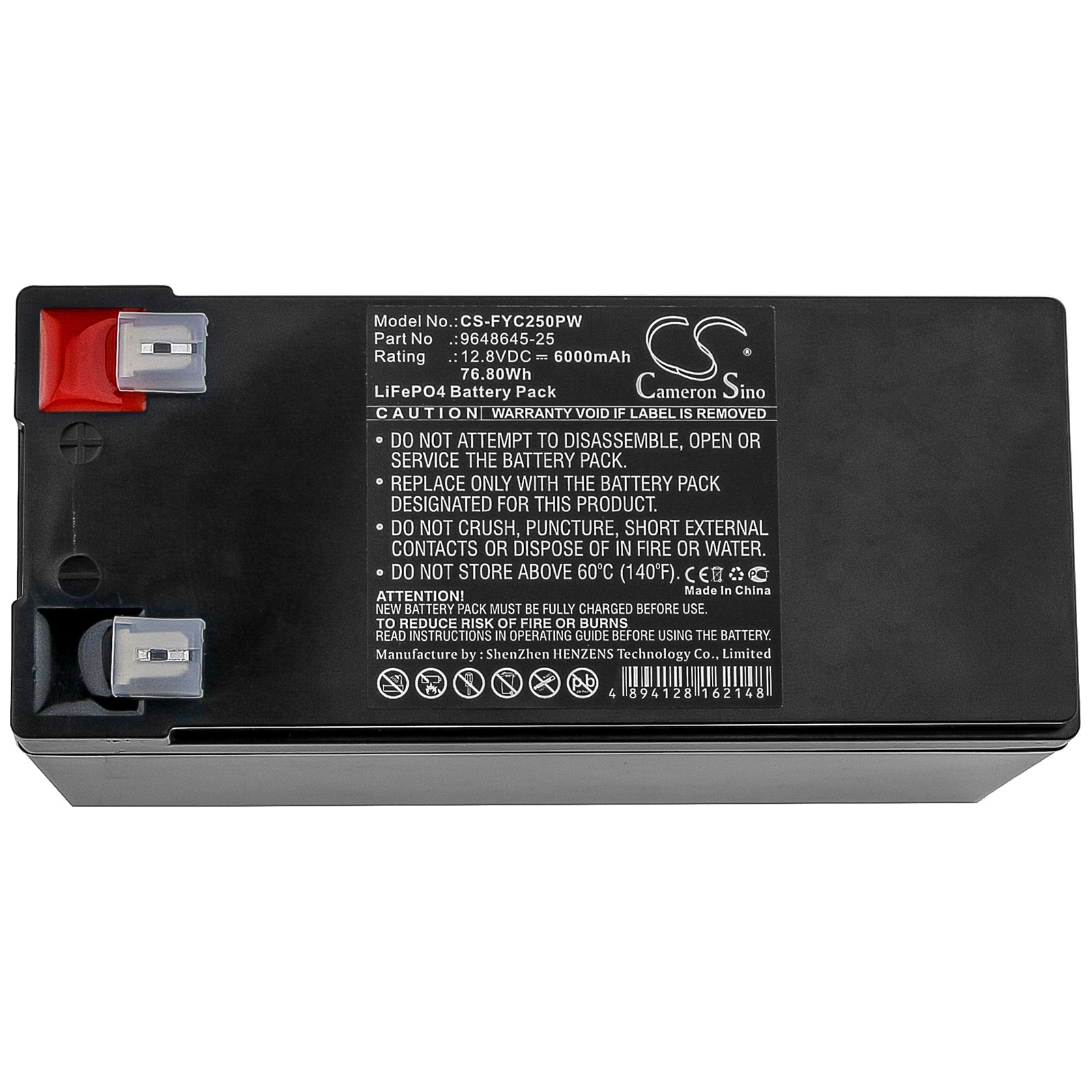 LiFePO4 Battery fits Flymo, Contour Powerplus Cordless Cct250 12.8V, 6000mAh Lawn Mowers Cameron Sino Technology Limited