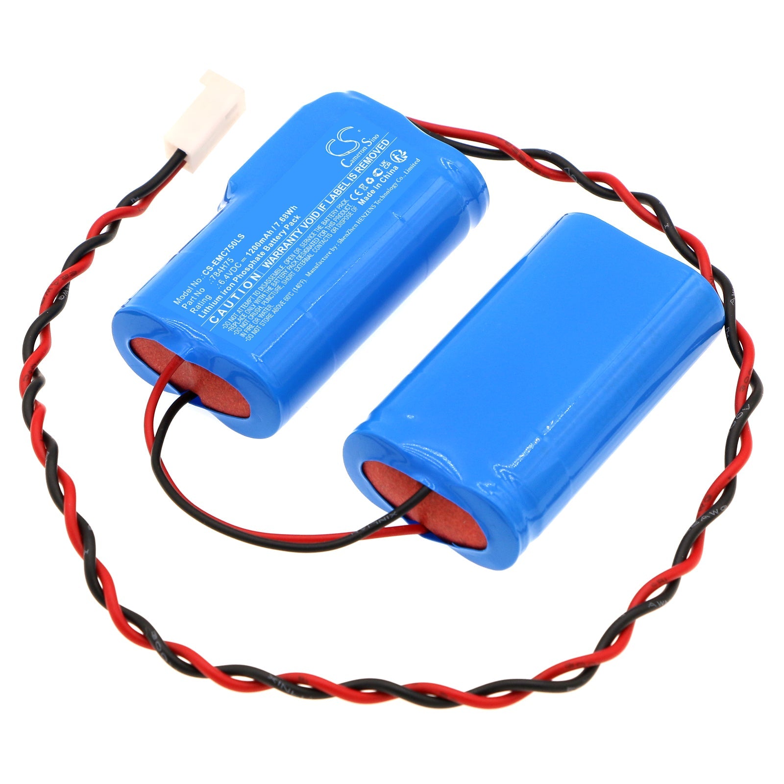 LiFePO4, Emergency Lighting Battery fits Dual-lite Evcugwd4, Evcurwd4, 6.4V, 1200mAh Emergency Lighting Cameron Sino Technology Limited