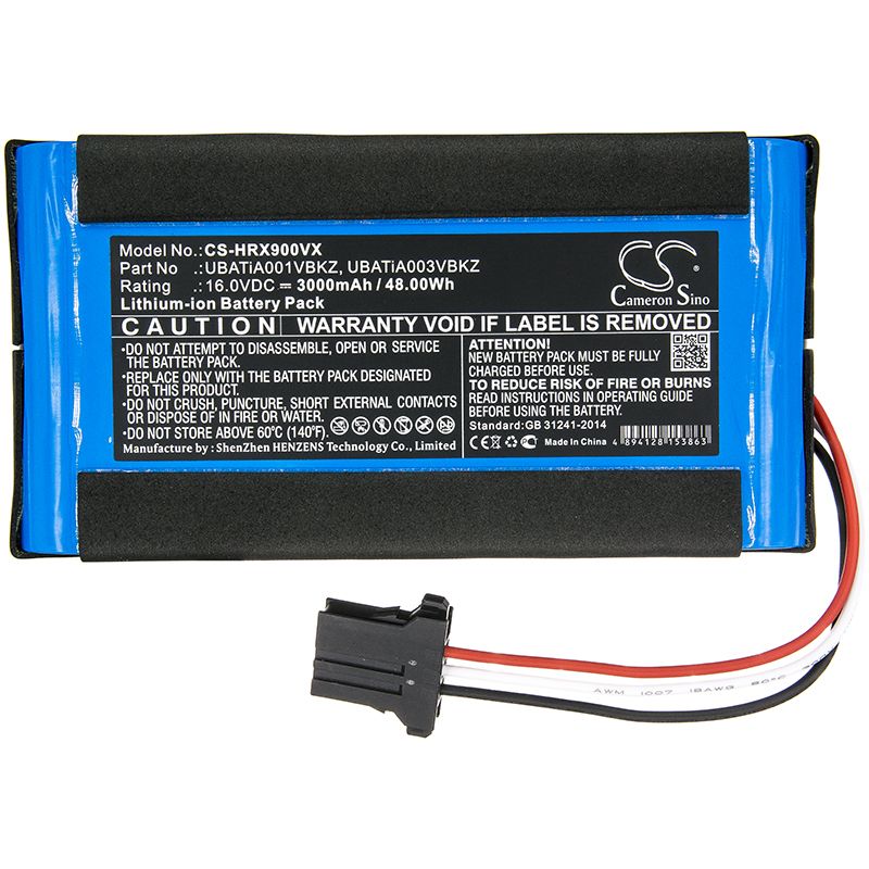 LiFePO4 vacuum battery fits Sharp, Cocorobo Rx-v100, Cocorobo Rx-v60 16.0V, 3000mAh Vacuum Cameron Sino Technology Limited