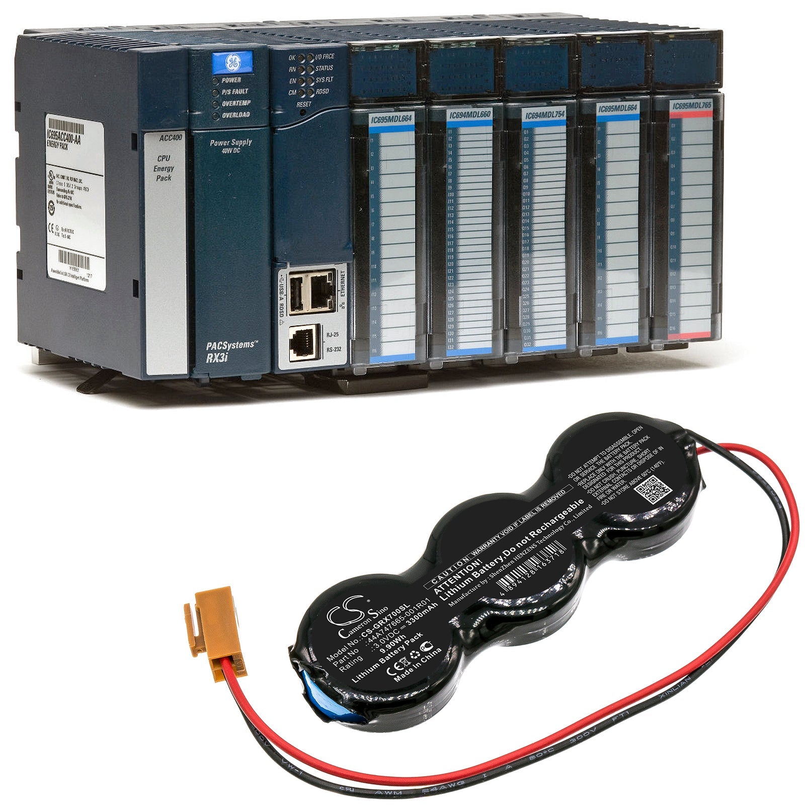 Lithium Battery fits Ge, Fanuc Rx3i, Fanuc Rx7i 3.0V, 3300mAh PLC Cameron Sino Technology Limited
