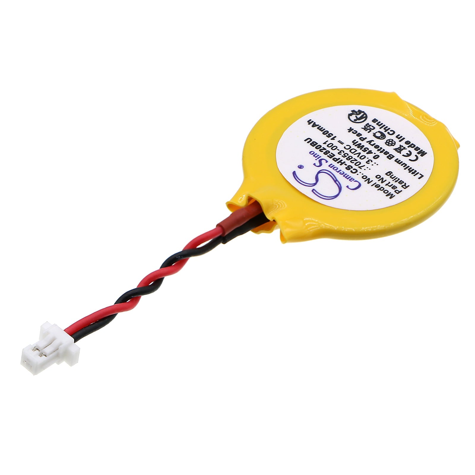 Lithium, CMOS / BackUp Battery fits Hp 9480m, Elitebook 1030 G1, 3.0V, 150mAh CMOS / BackUp Cameron Sino Technology Limited