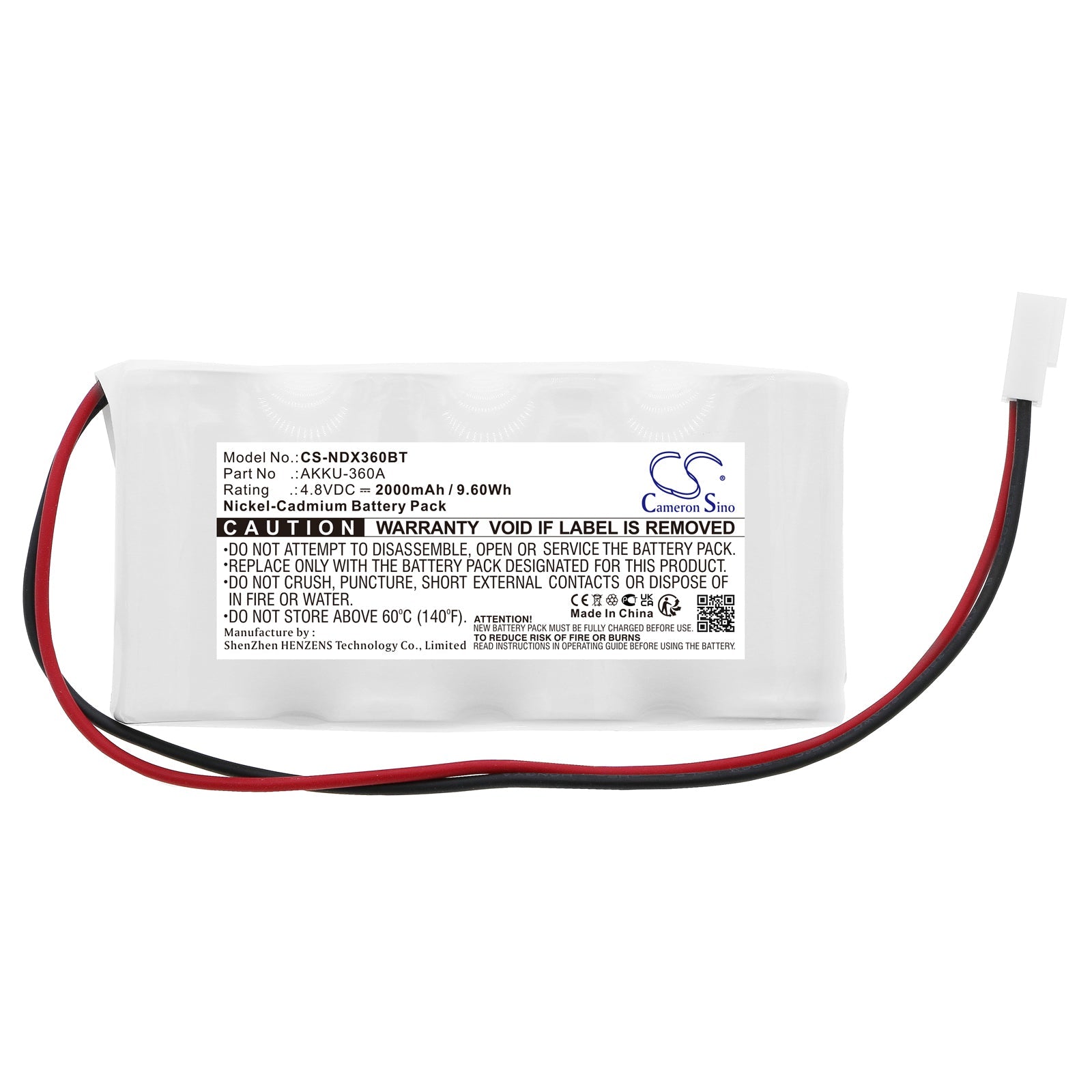 Ni-CD, Alarm System Battery fits Indexa 111a, 151a, 4.8V, 2000mAh Alarm System Cameron Sino Technology Limited
