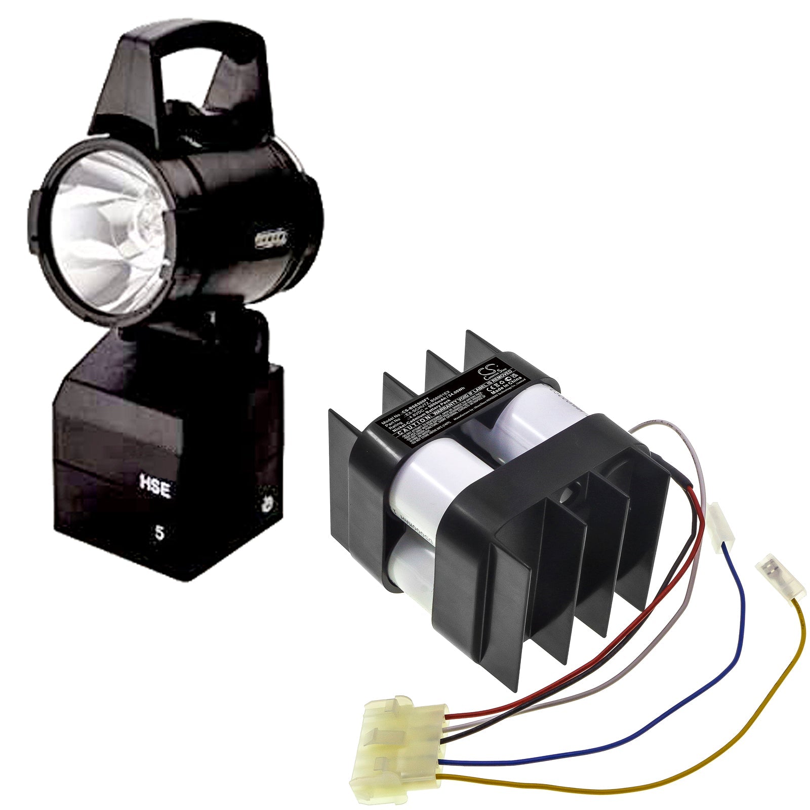 Ni-CD Battery fits Bosch, Eisemann Hse 5, Hse5 4.8V, 5000mAh Flashlight Cameron Sino Technology Limited