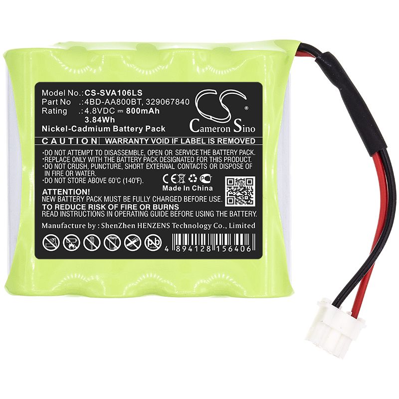 Ni - CD Battery fits Schneider, Exiway Easyled, Ova38352 4.8V, 800mAh - Batterybuyer.ca