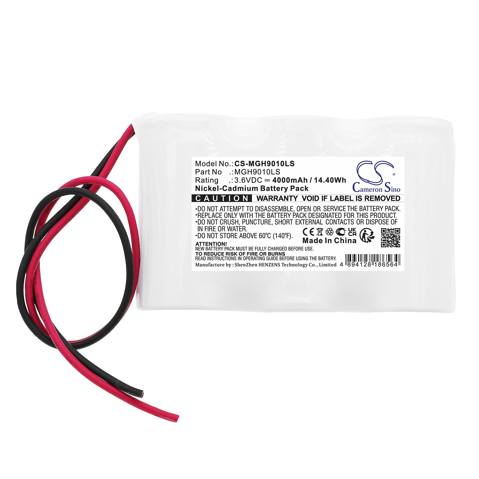 Ni-CD, Emergency Lighting Battery fits Cameron Sino Technologies, 3.6V, 4000mAh Emergency Lighting Cameron Sino Technology Limited