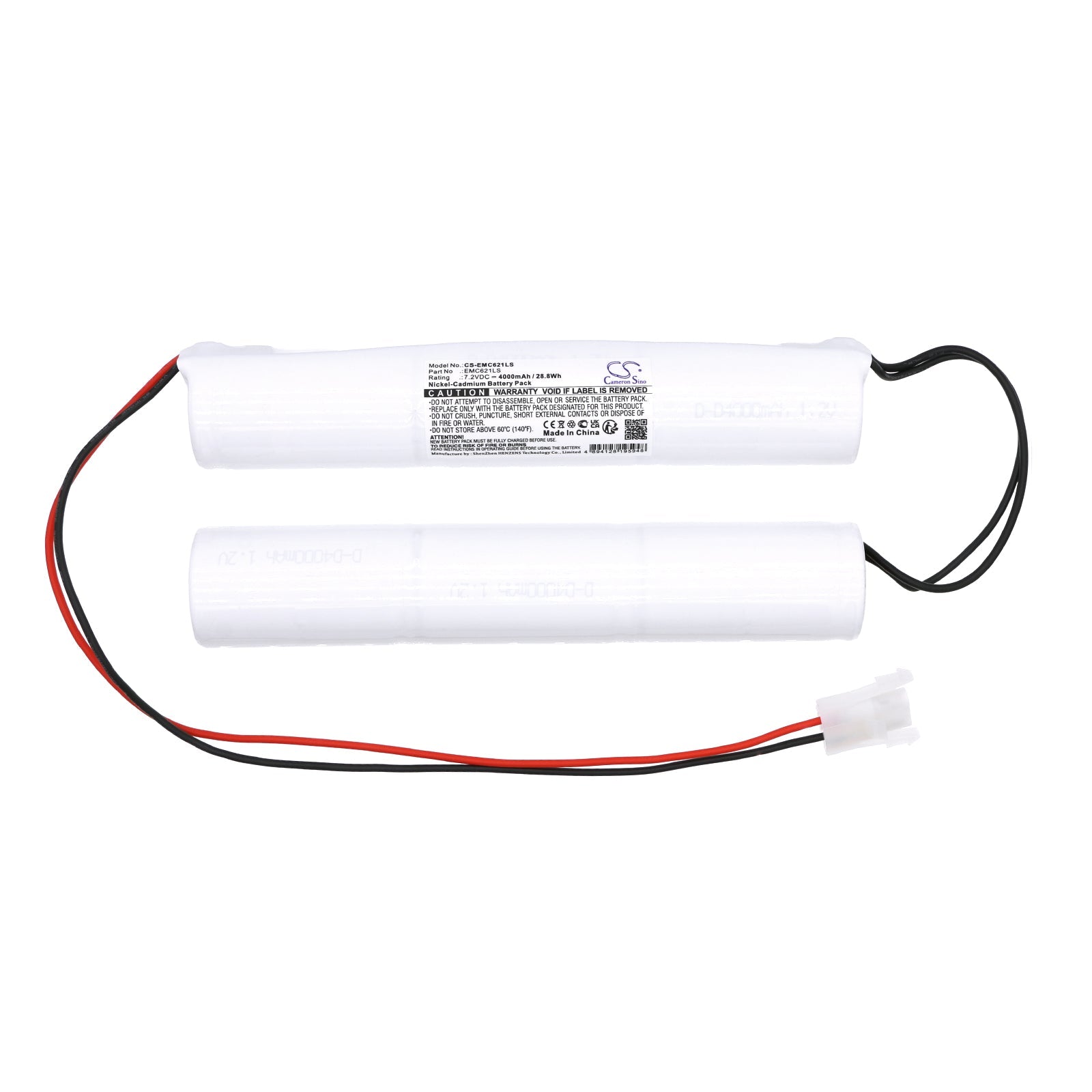 Ni-CD, Emergency Lighting Battery fits Cameron Sino Technologies, 7.2V, 4000mAh Emergency Lighting Cameron Sino Technology Limited