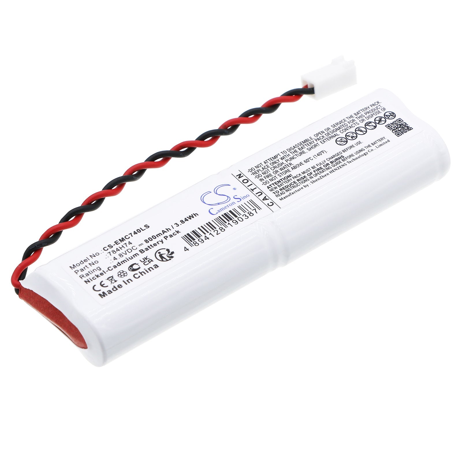 Ni-CD, Emergency Lighting Battery fits Dual-lite Sewldgbe, Sewldgwe, 4.8V, 800mAh Emergency Lighting Cameron Sino Technology Limited