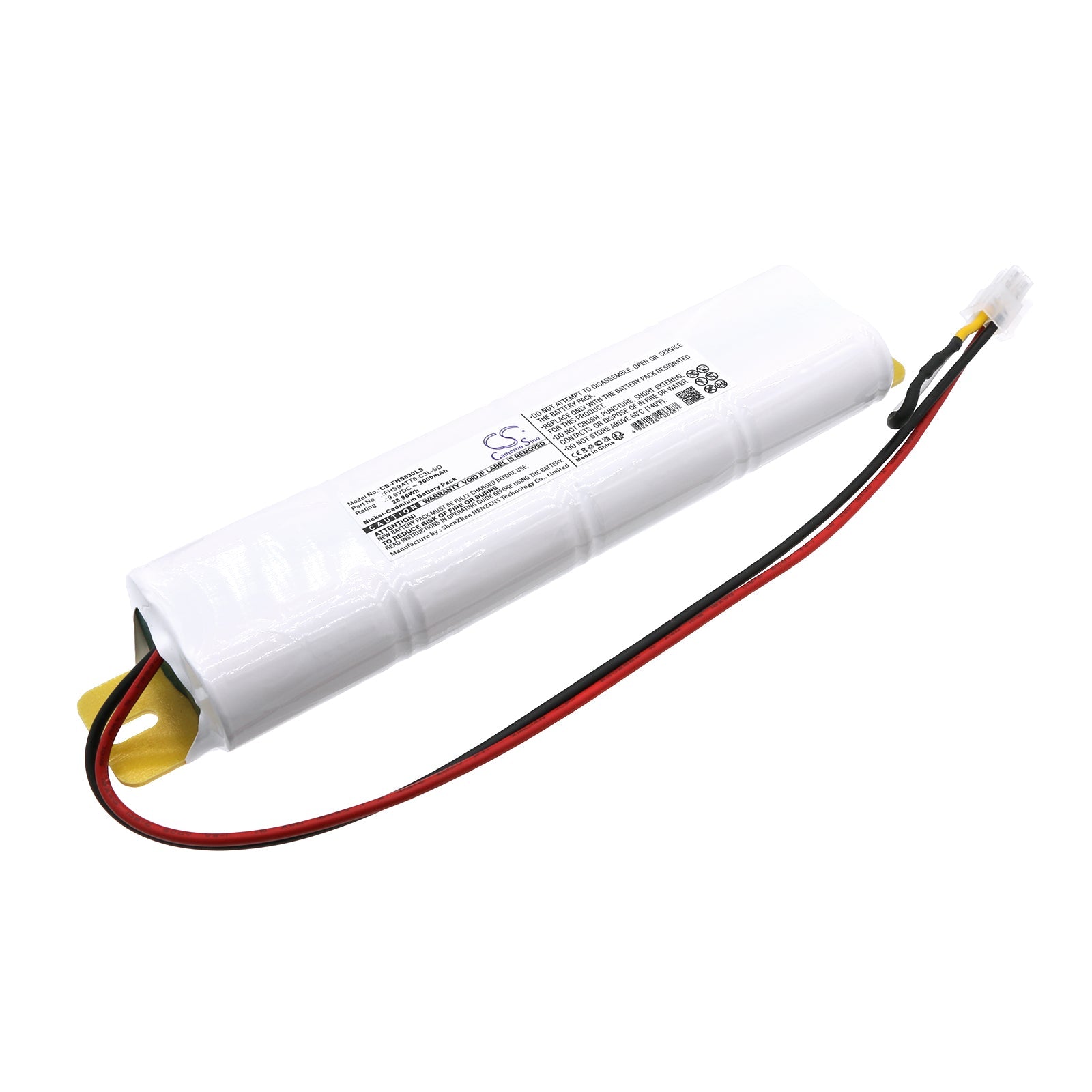 Ni-CD, Emergency Lighting Battery fits Fullham Fhsbatt8-c3l-sd, 9.6V, 3000mAh Emergency Lighting Cameron Sino Technology Limited