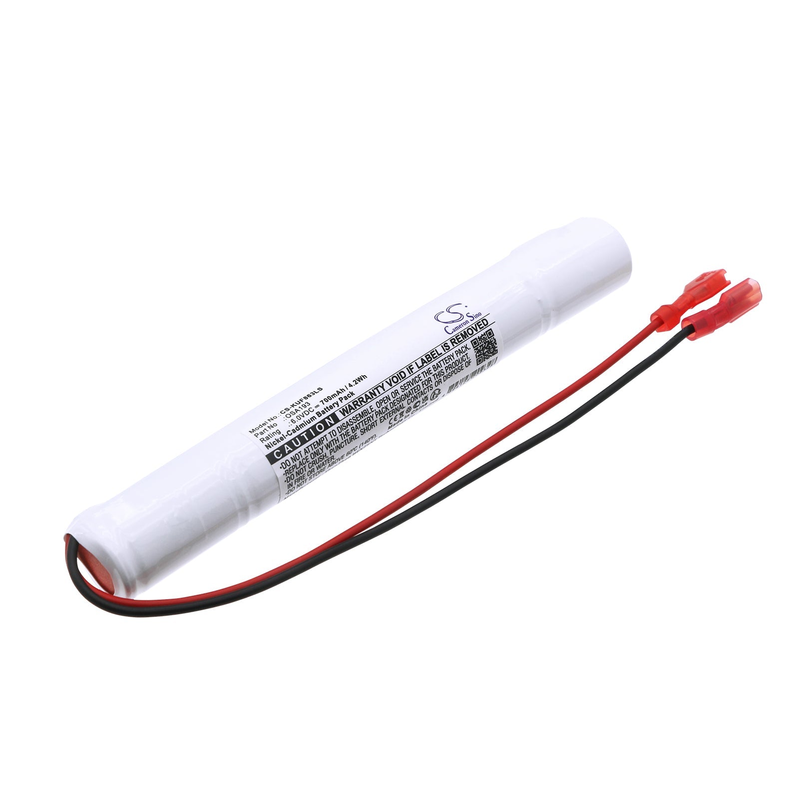 Ni-CD, Emergency Lighting Battery fits Kaufel 850.0063, 6.0V, 700mAh Emergency Lighting Cameron Sino Technology Limited