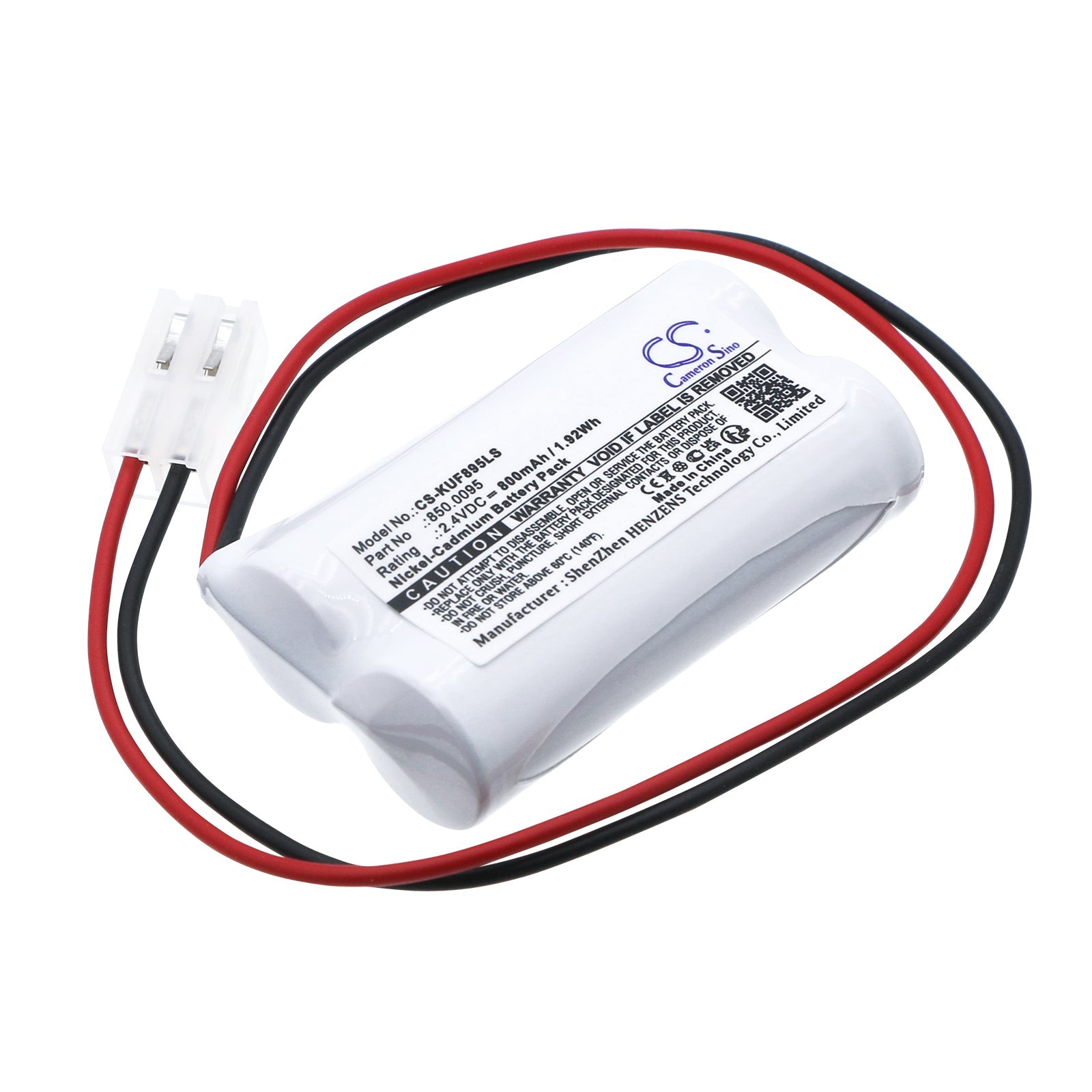 Ni-CD, Emergency Lighting Battery fits Kaufel 850.0095, 2.4V, 800mAh Emergency Lighting Cameron Sino Technology Limited