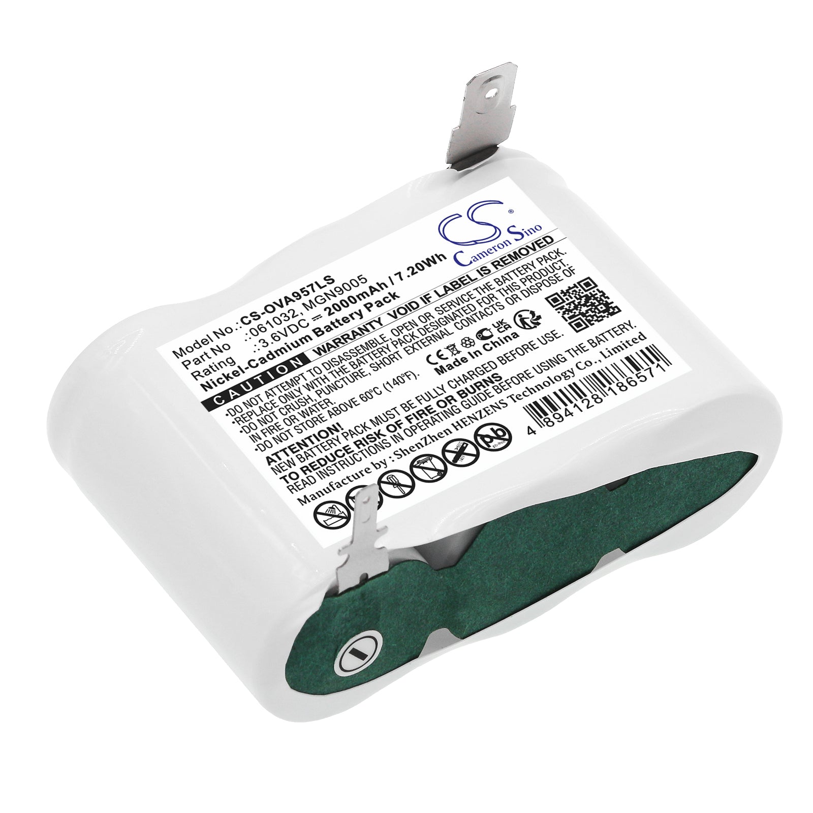 Ni-CD, Emergency Lighting Battery fits Legrand 061032, 62540, 3.6V, 2000mAh Emergency Lighting Cameron Sino Technology Limited