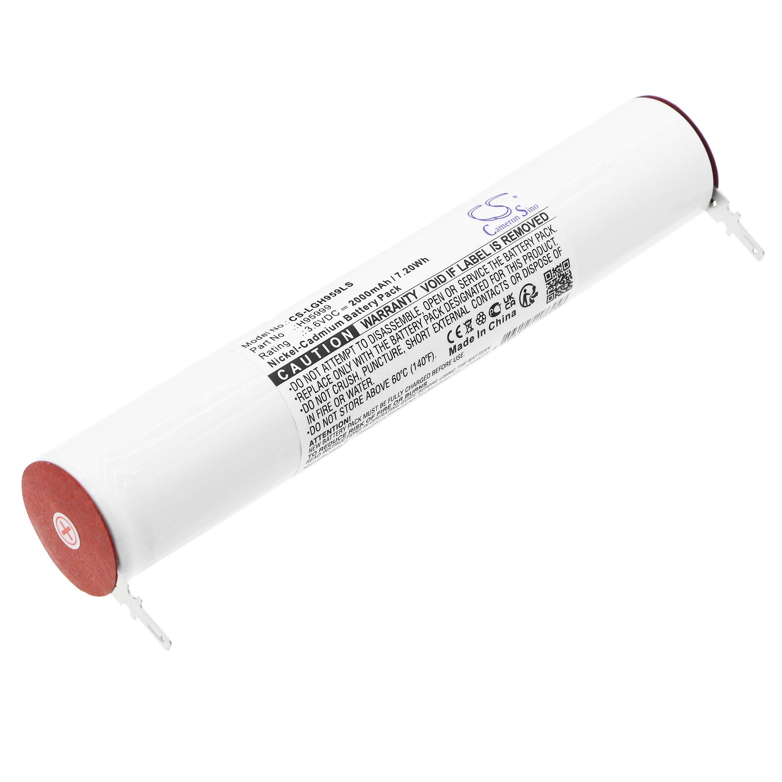 Ni-CD, Emergency Lighting Battery fits Legrand 061883, 3.6V, 2000mAh Emergency Lighting Cameron Sino Technology Limited