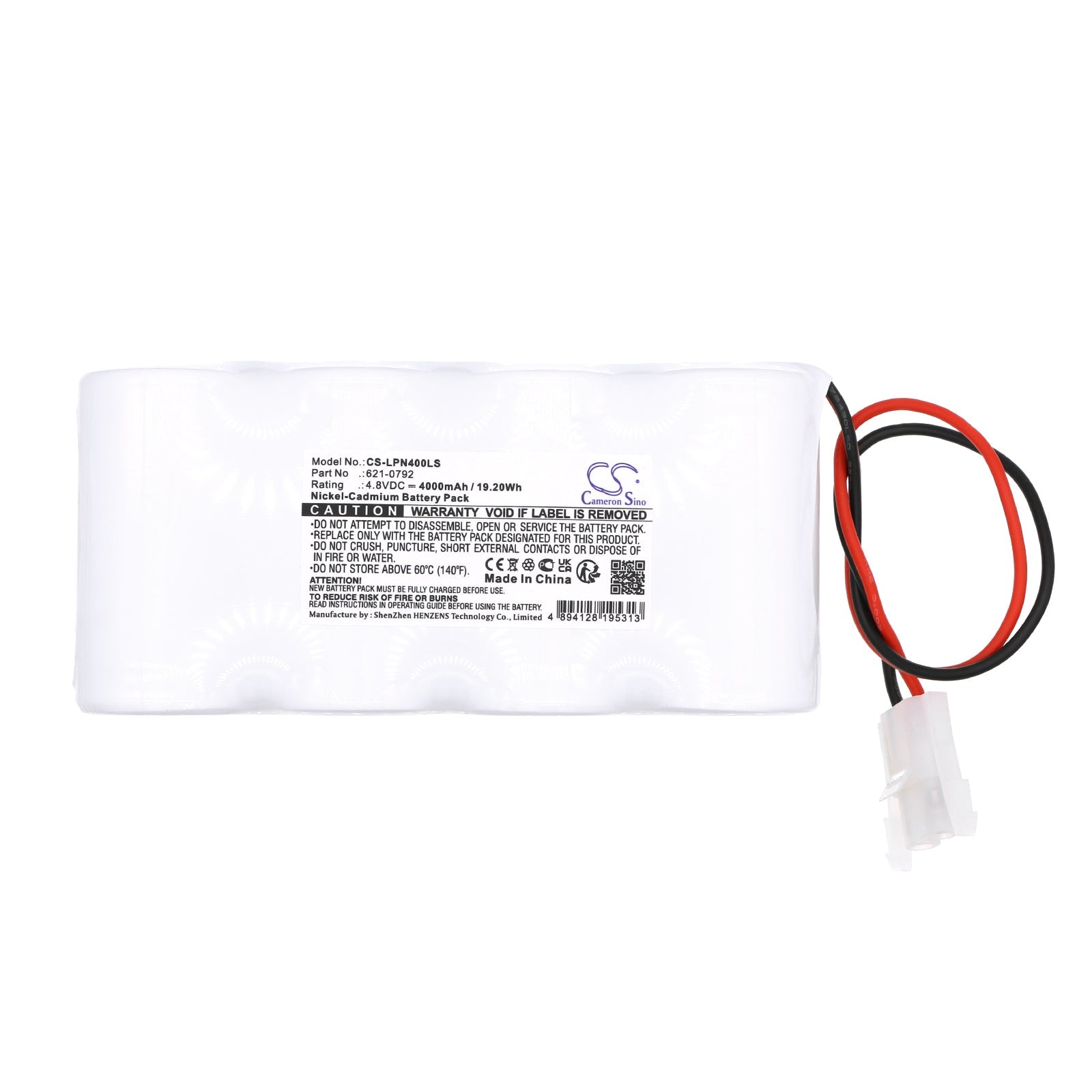 Ni-CD, Emergency Lighting Battery fits Lite-plan Hrn/4, Hrn/4-k, 4.8V, 4000mAh Emergency Lighting Cameron Sino Technology Limited