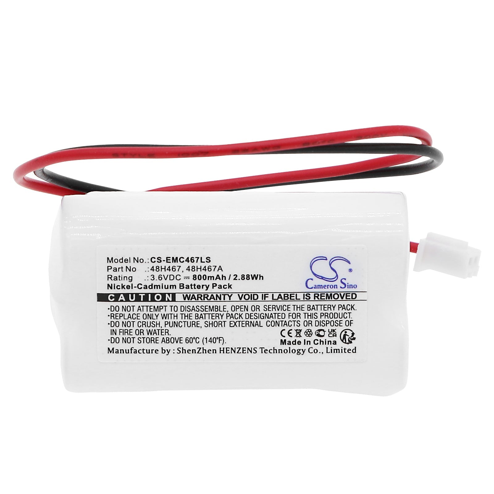 Ni-CD, Emergency Lighting Battery fits Lumapro 6cgl6, 3.6V, 800mAh Emergency Lighting Cameron Sino Technology Limited