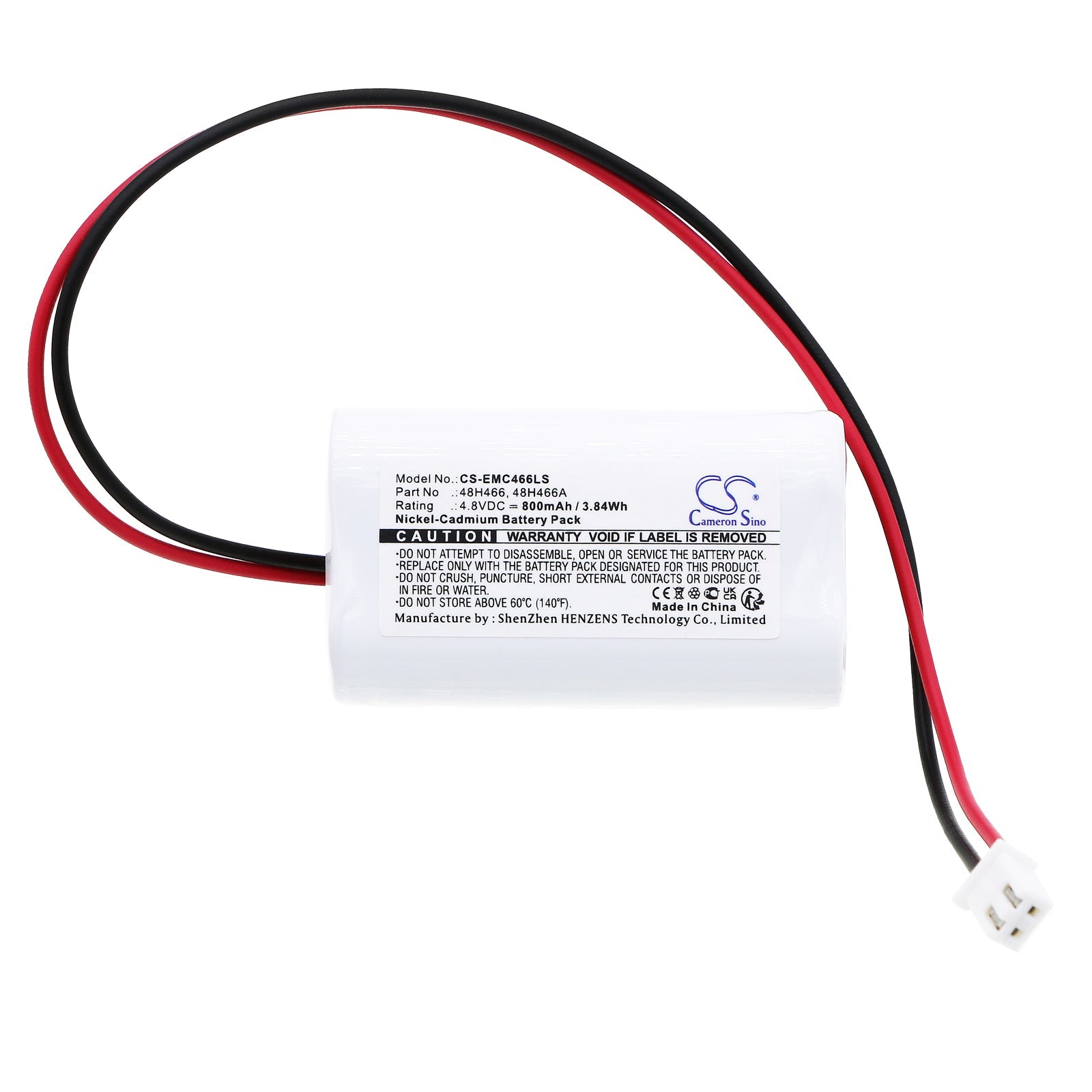 Ni-CD, Emergency Lighting Battery fits Lumapro 6cgl9, 6cgn0, 4.8V, 800mAh Emergency Lighting Cameron Sino Technology Limited