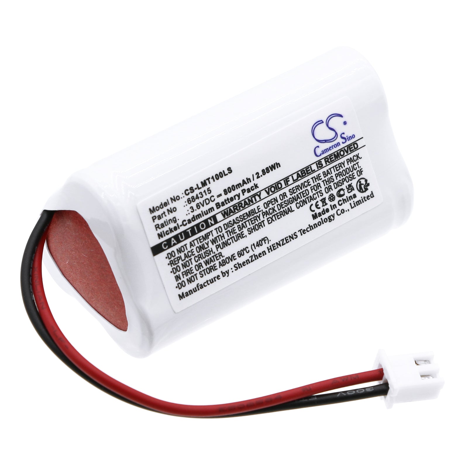 Ni-CD, Emergency Lighting Battery fits Lumenxl Otg-ff-6, Otg-hh-1, 3.6V, 800mAh Emergency Lighting Cameron Sino Technology Limited