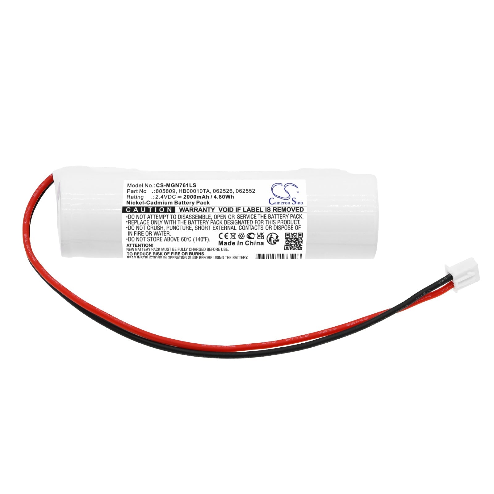 Ni-CD, Emergency Lighting Battery fits Ura 117318, 117319 Security Block, 2.4V, 2000mAh Emergency Lighting Cameron Sino Technology Limited