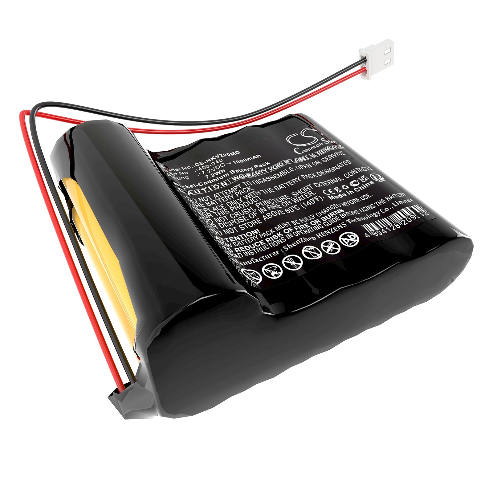 Ni-CD, Medical Battery fits Heska Iv Pump 2.2 Veterinary, Veterinary Iv 2.2 Infusion Pum, 7.2V, 1000mAh Medical Cameron Sino Technology Limited