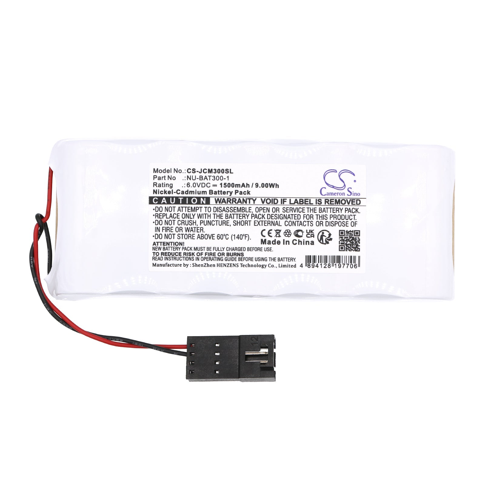 Ni-CD, PLC Battery fits Johnson Controls Metasys, Nu-ncm300-1, 6.0V, 1500mAh PLC Cameron Sino Technology Limited