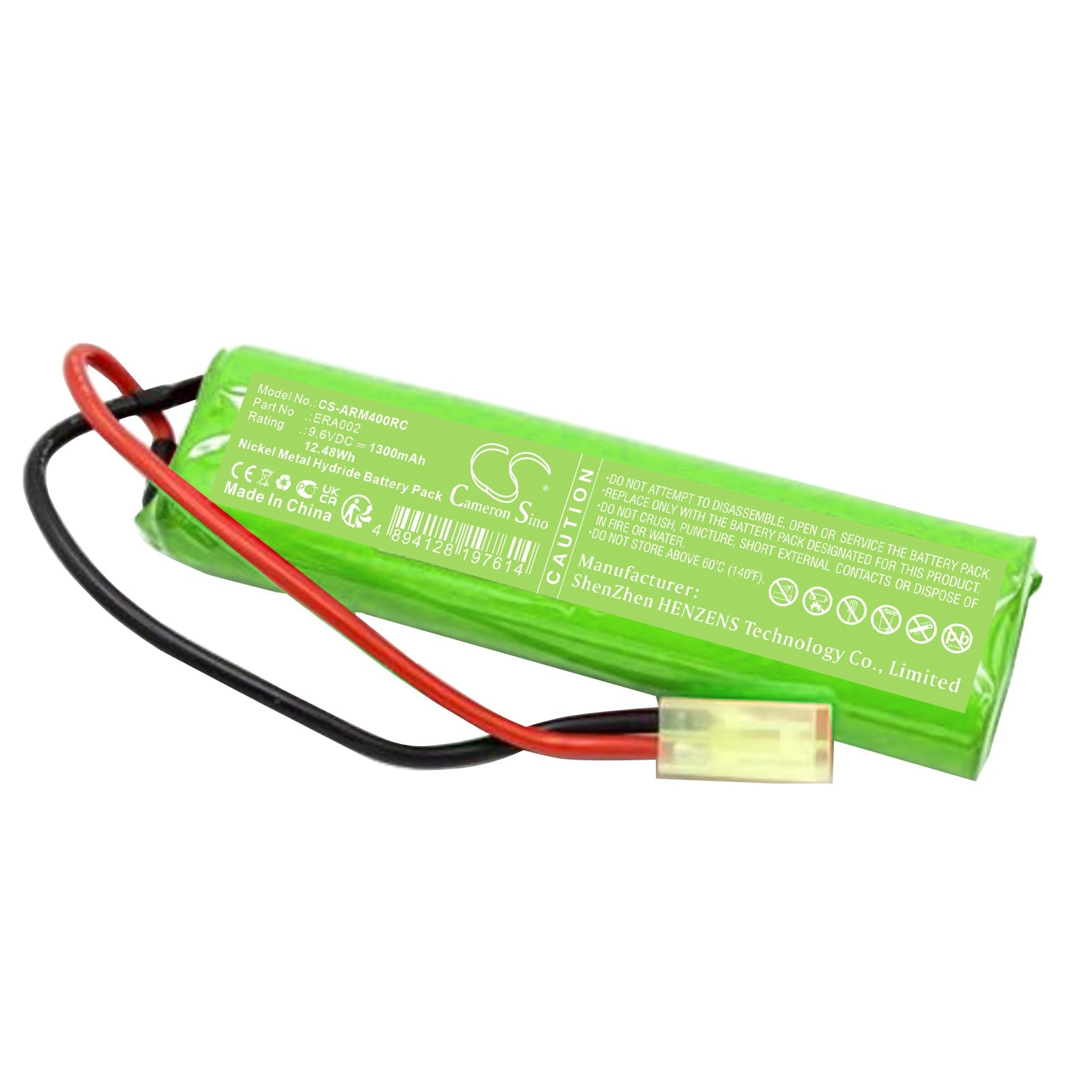 Ni-MH, Airsoft Battery fits Airsoft Guns M4 A, M4 A1 Ris, 9.6V, 1300mAh Airsoft Guns Cameron Sino Technology Limited