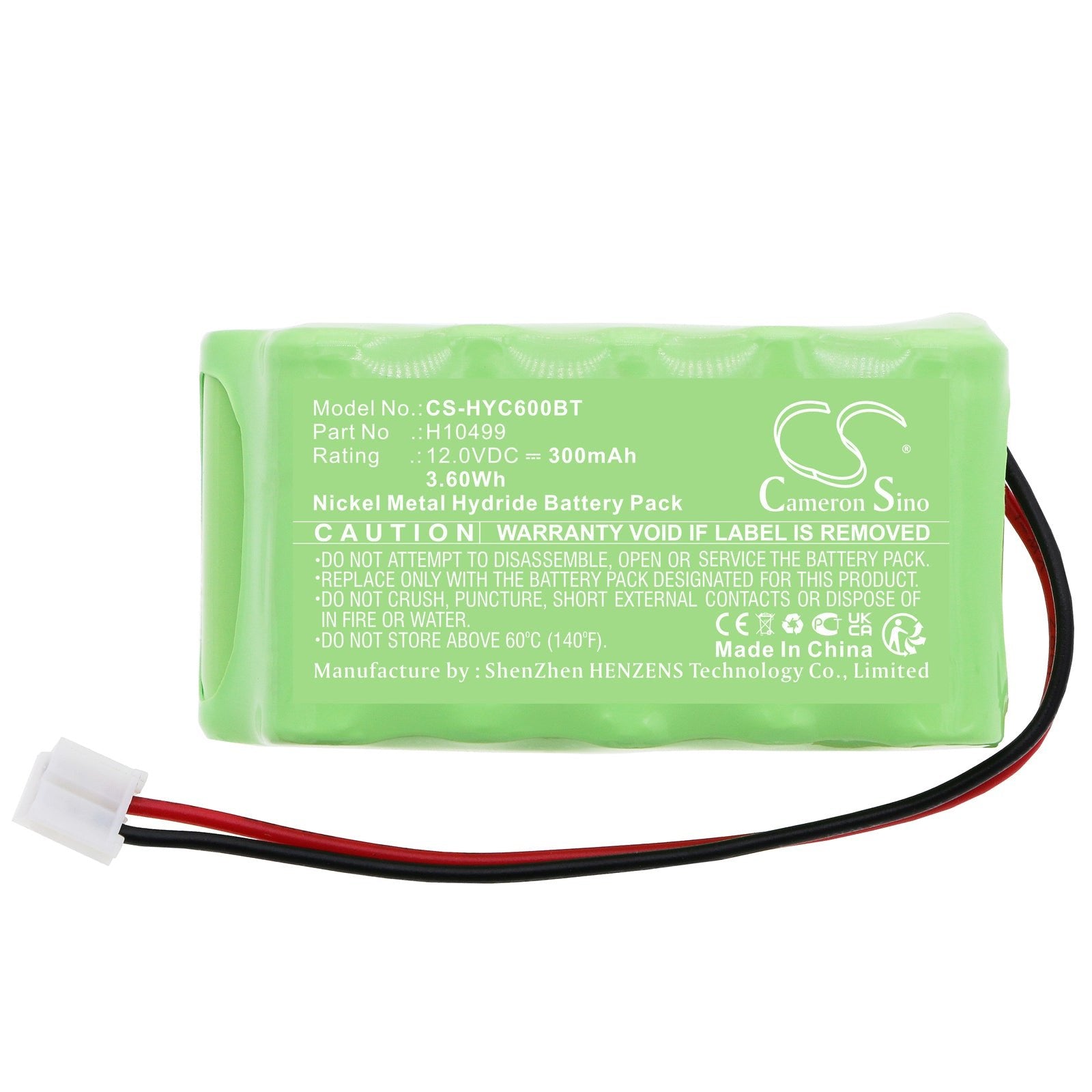 Ni - MH, Alarm System Battery fits Honeywell Sec - h - 201, Sec - h - 600, 12.0V, 300mAh - Batterybuyer.ca