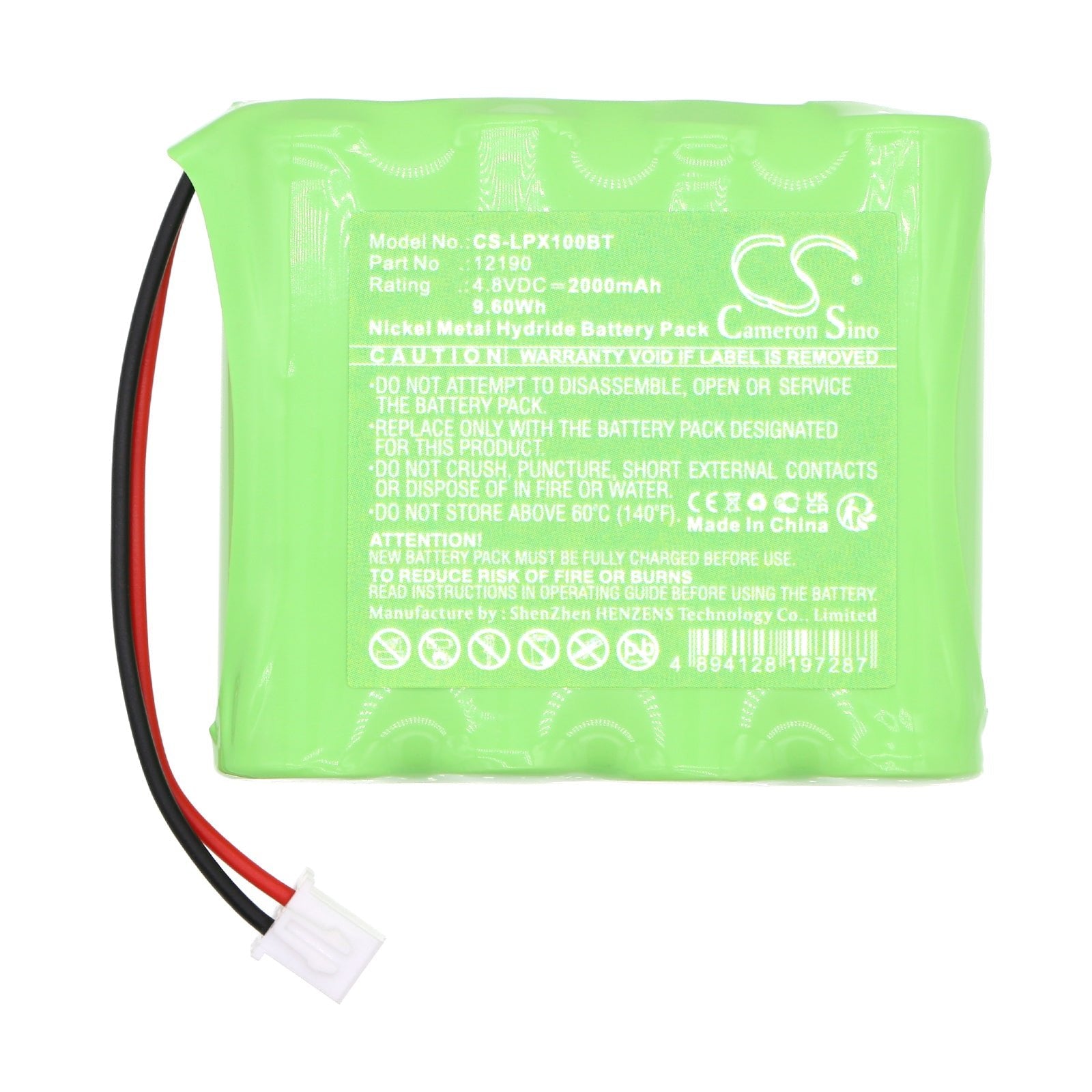 Ni-MH, Alarm System Battery fits Lupus Xt1 Plus, 4.8V, 2000mAh Alarm System Cameron Sino Technology Limited